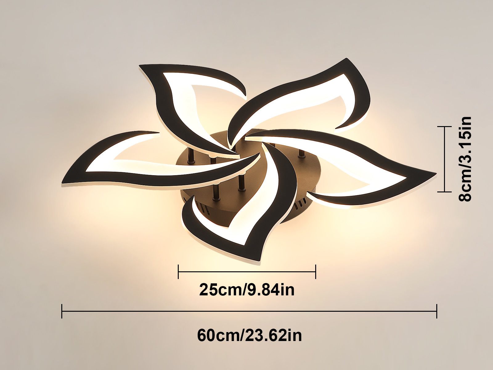 Goeco LED Dekolicht Acryl Deckenleuchte,Schwalbenschwanz Dekolampe,60W, für günstig online kaufen