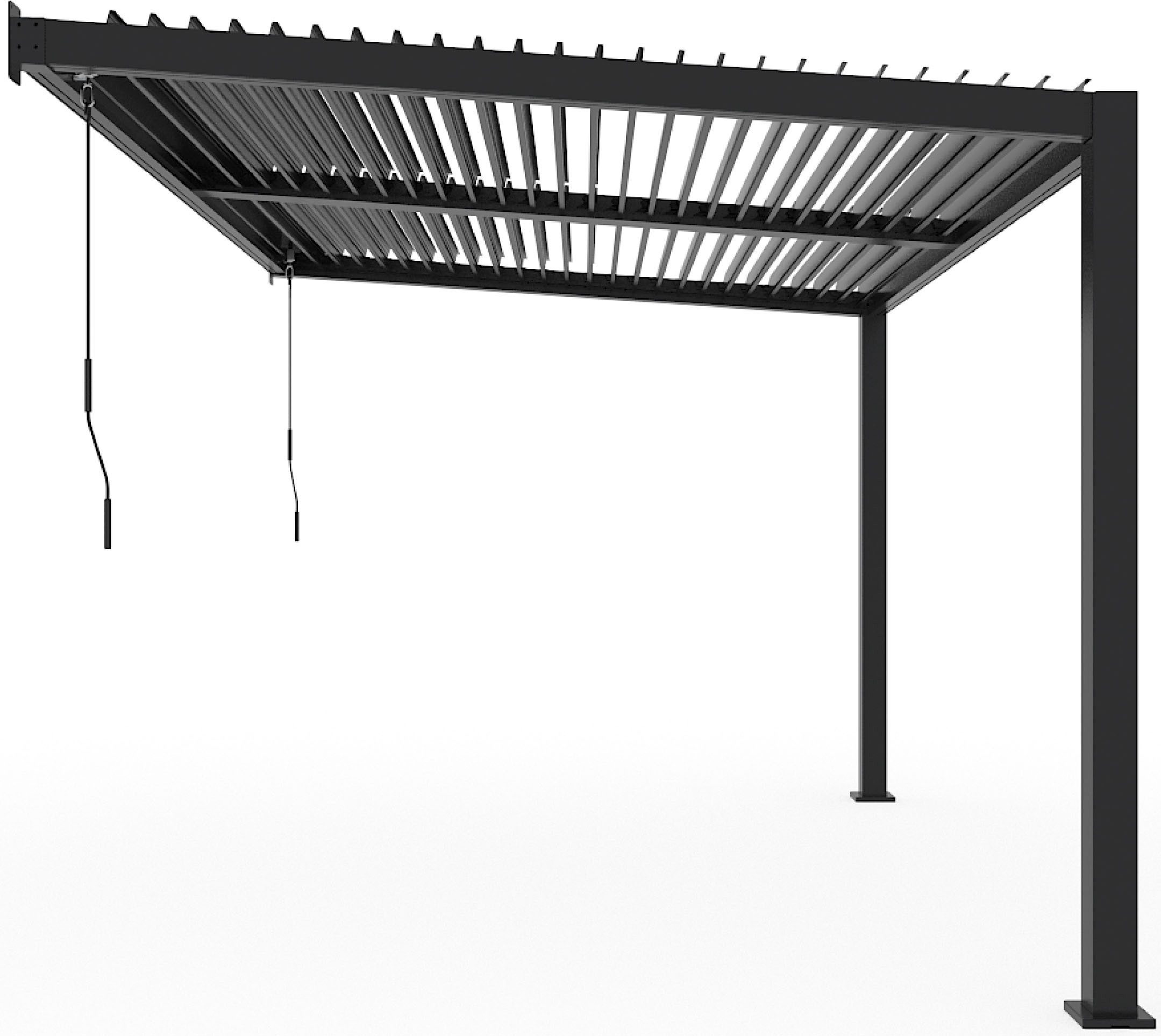 Sojag Terrassendach Terrassenüberdachung Hana 1013 Schwarz, BxT: 399x305 cm, Mit individuell verstellbaren Lamellen