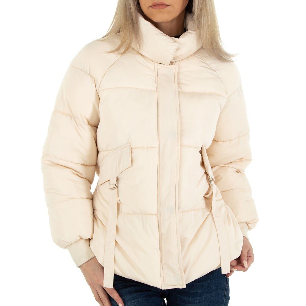 Hellbraun in Creme, Gefüttert Ital-Design Winterjacke Schwarz, Winterjacke Damen Freizeit