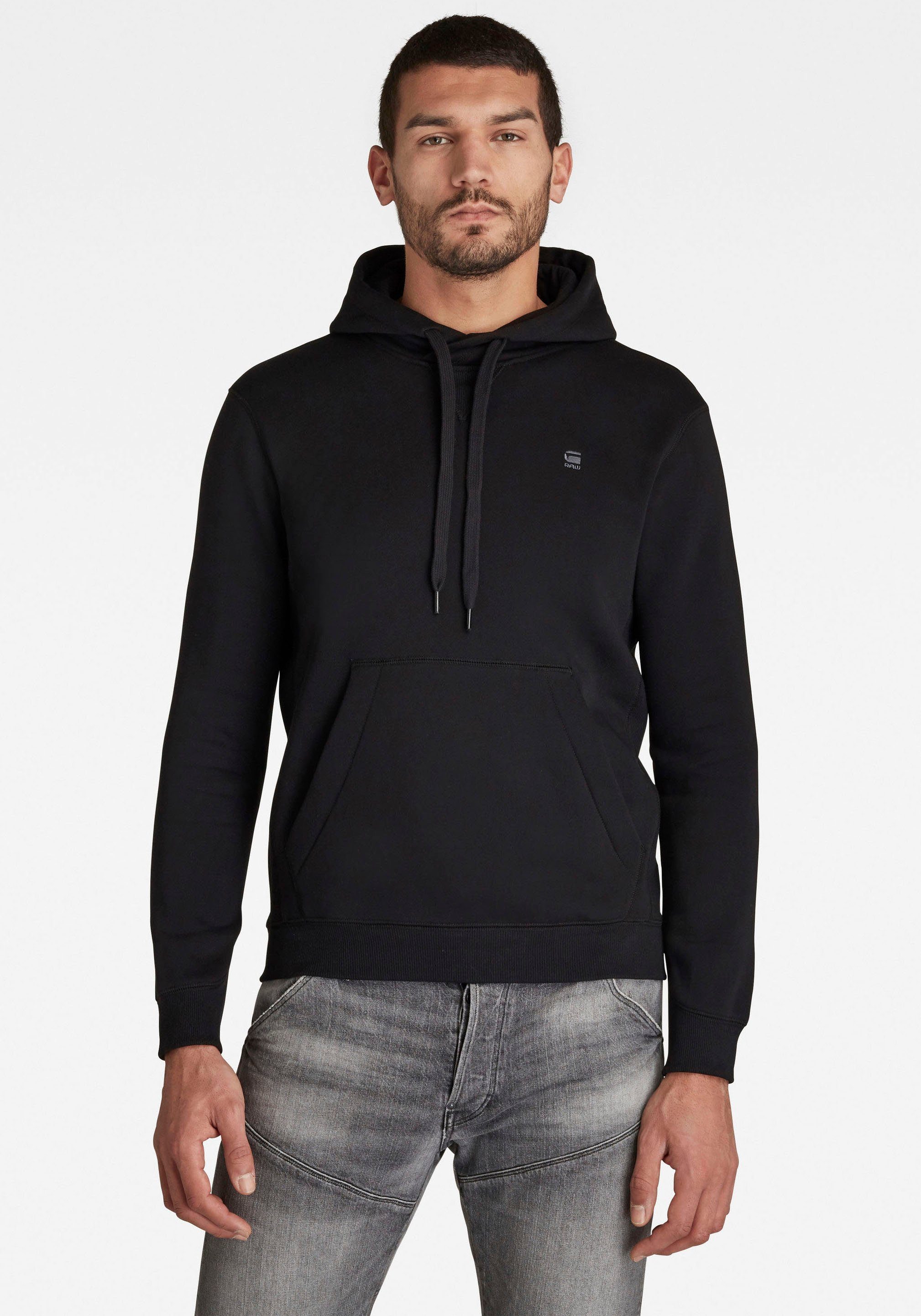 Premium G-Star RAW Hoody Kapuzensweatshirt schwarz