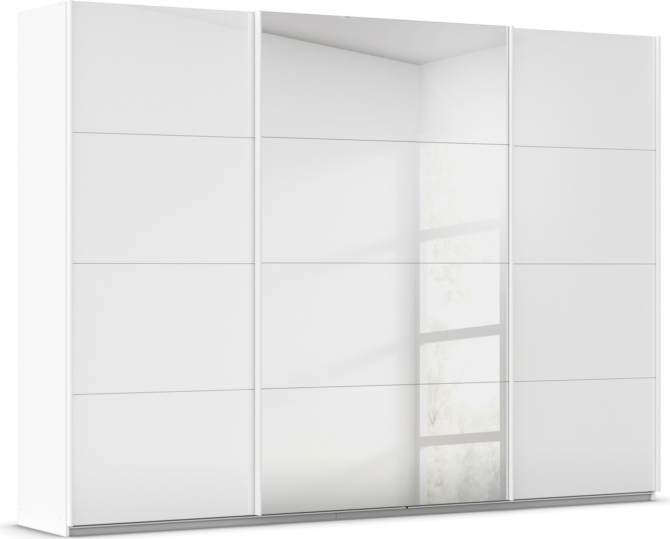 OTTO home Schwebetürenschrank Kleiderschrank Kleiderschränke Schrank Garderobe AGORDO mit Glasfront (Breiten 203/271/315/360 cm, Höhen 210/229 cm) durchdachte Innenausstattung, in 4 Breiten und 2 Höhen MADE IN GERMANY