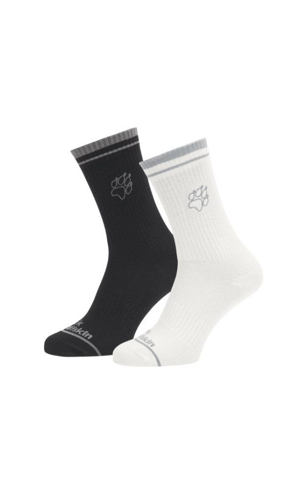 Jack Wolfskin Socken Tagessocke Paw CL Crew (Merinowolle-Mischung, atmungsaktiv) mehrfarbig