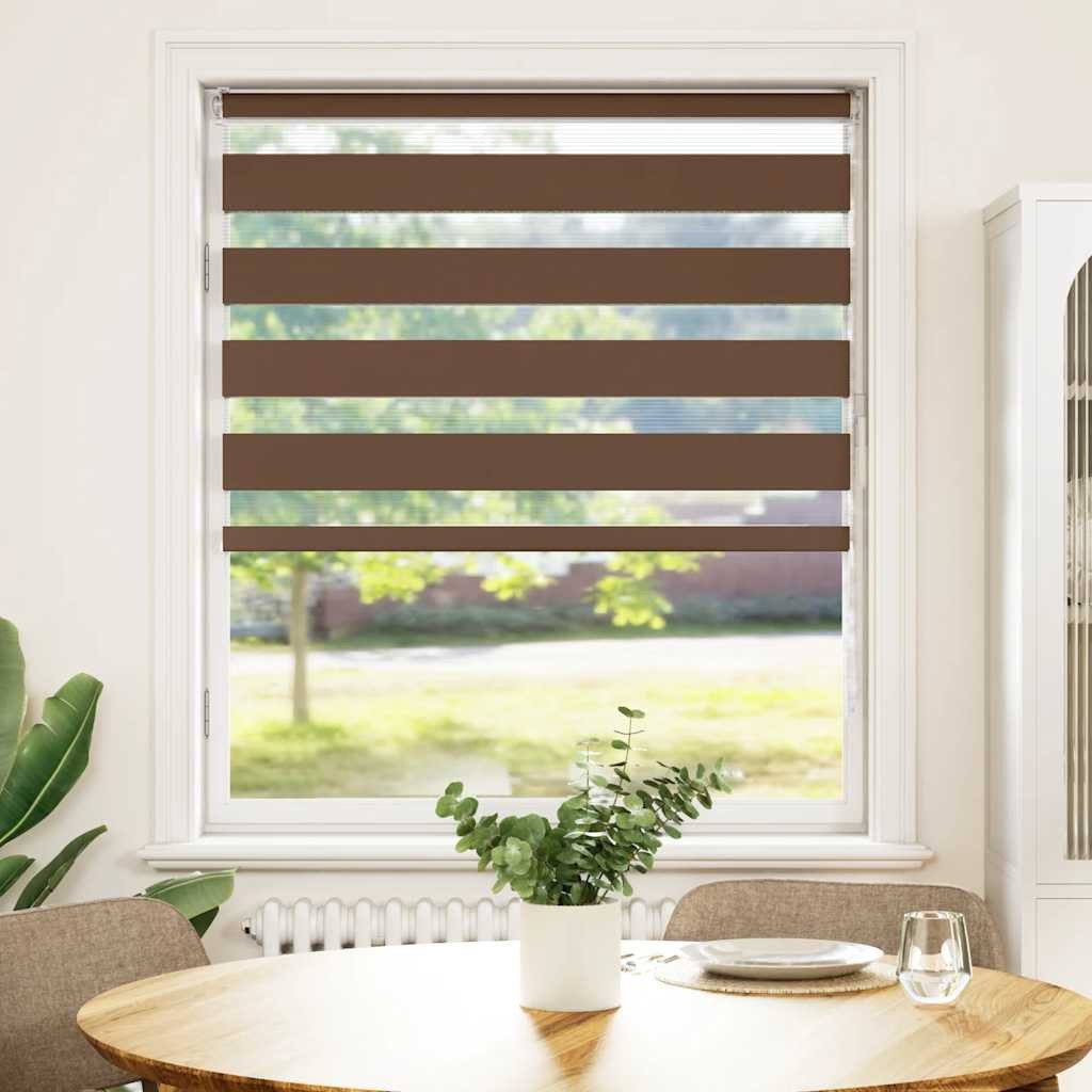 Rollo Doppelrollo Braun 95x150 cm Stoffbreite 90,9 cm Polyester, vidaXL