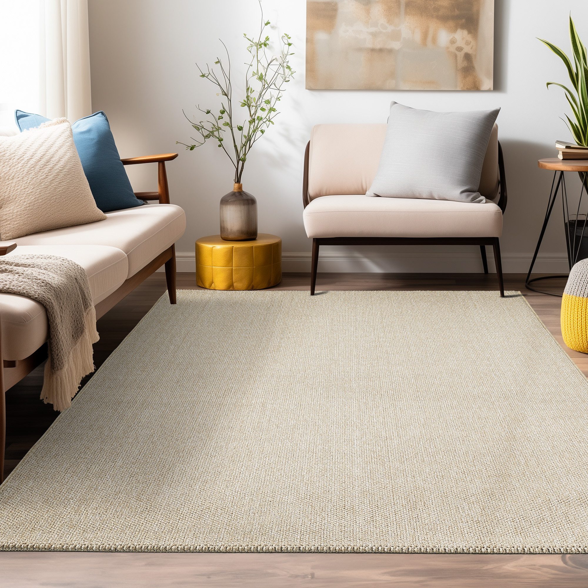 Teppium Teppich Unicolor - Einfarbig, Rechteckig, Höhe: 7 mm, Kurzflor Schl günstig online kaufen