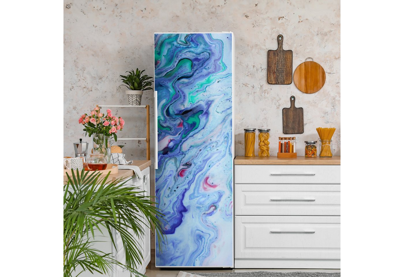 Thumbnail - DEQORI Magnetfolie 'Farbenrausch der Fantasie', Kühlschrank Magnetmatte magnetisch Magnetfolie Folie Schutz