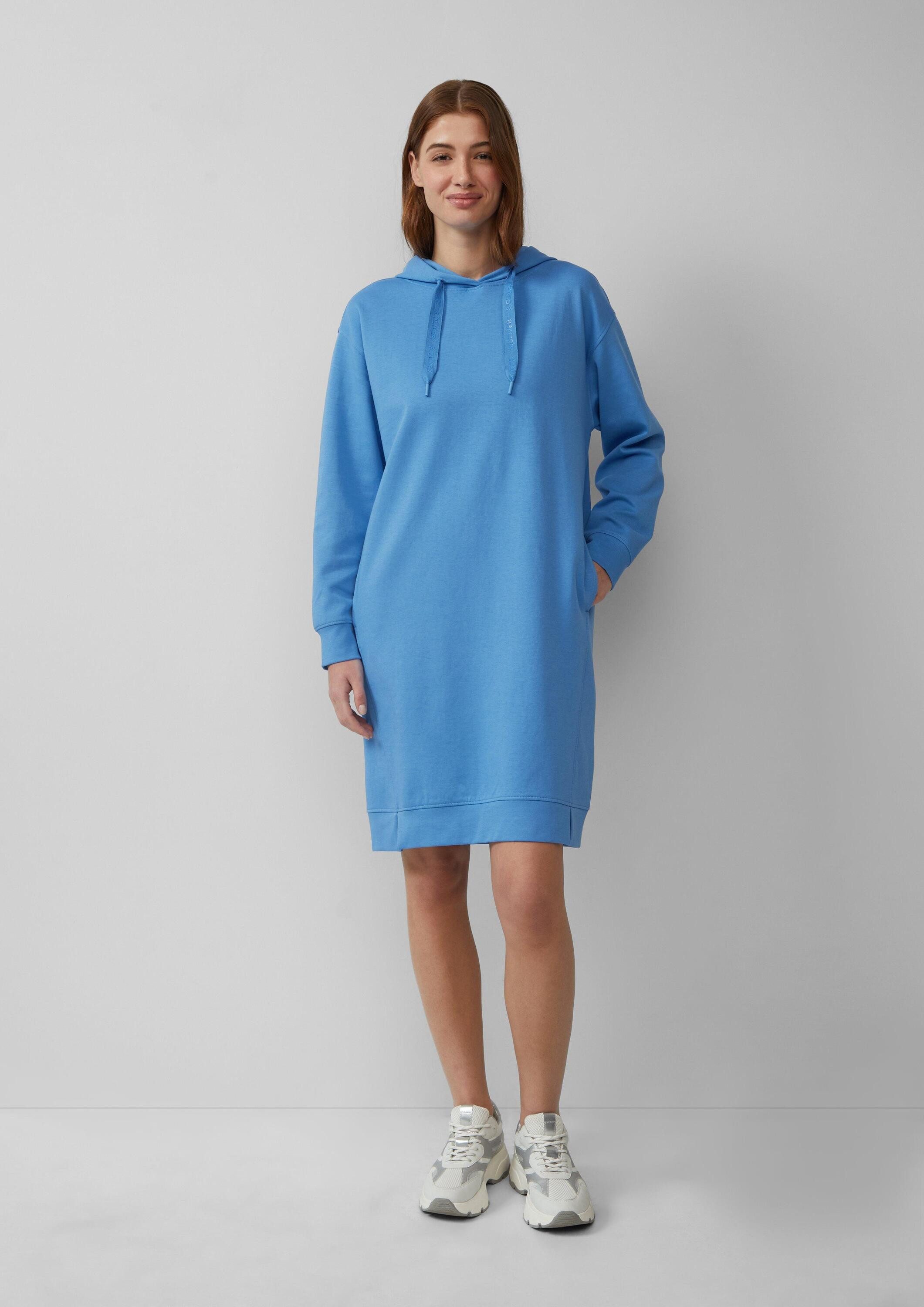 s.Oliver Minikleid Kleid Sweatkleid mit seitlichen Eingrifftaschen und Kapu günstig online kaufen