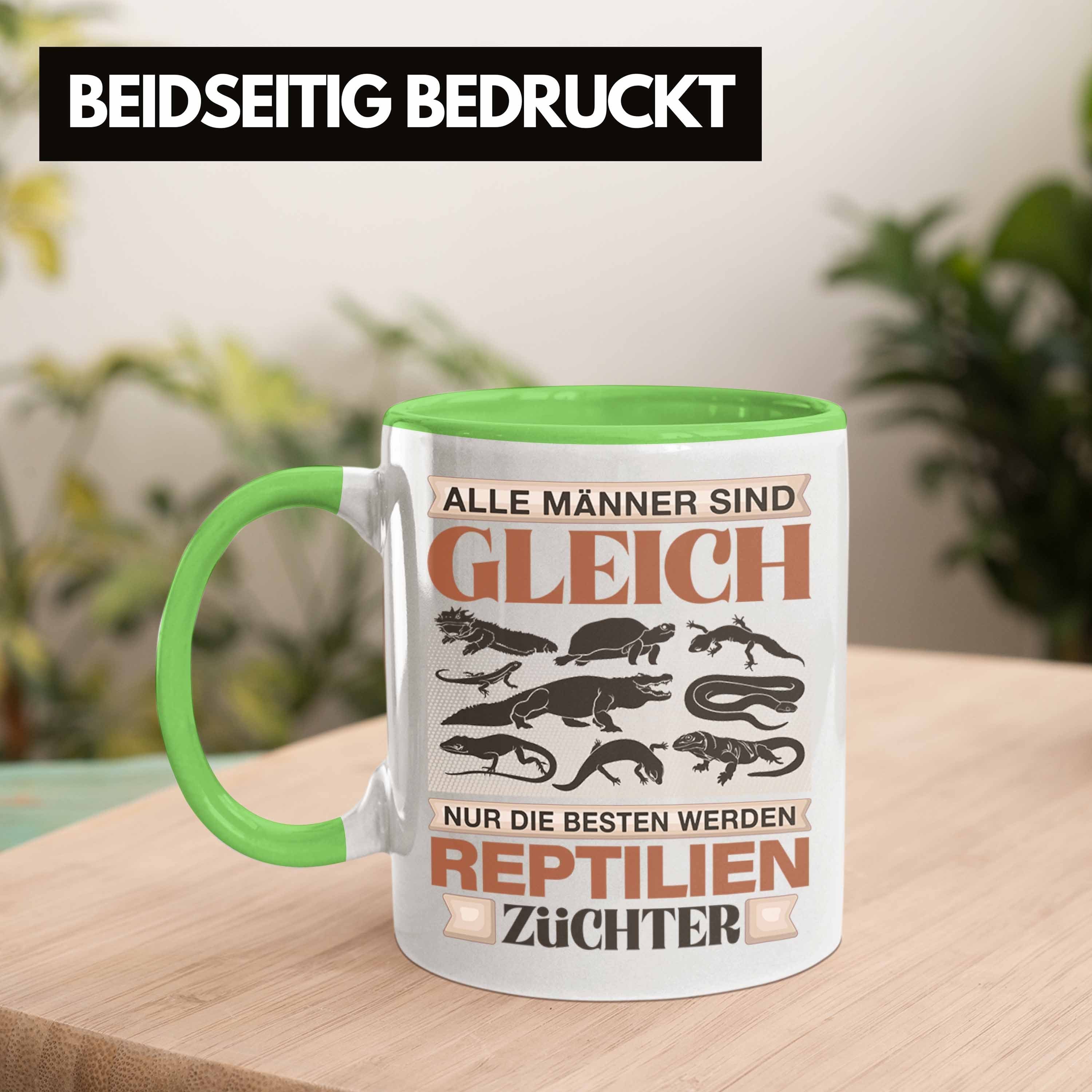 Geschenk Tasse Tasse Trendation Spruch Züchter Grün - Reptilien Lustiger Geschenk Trendation