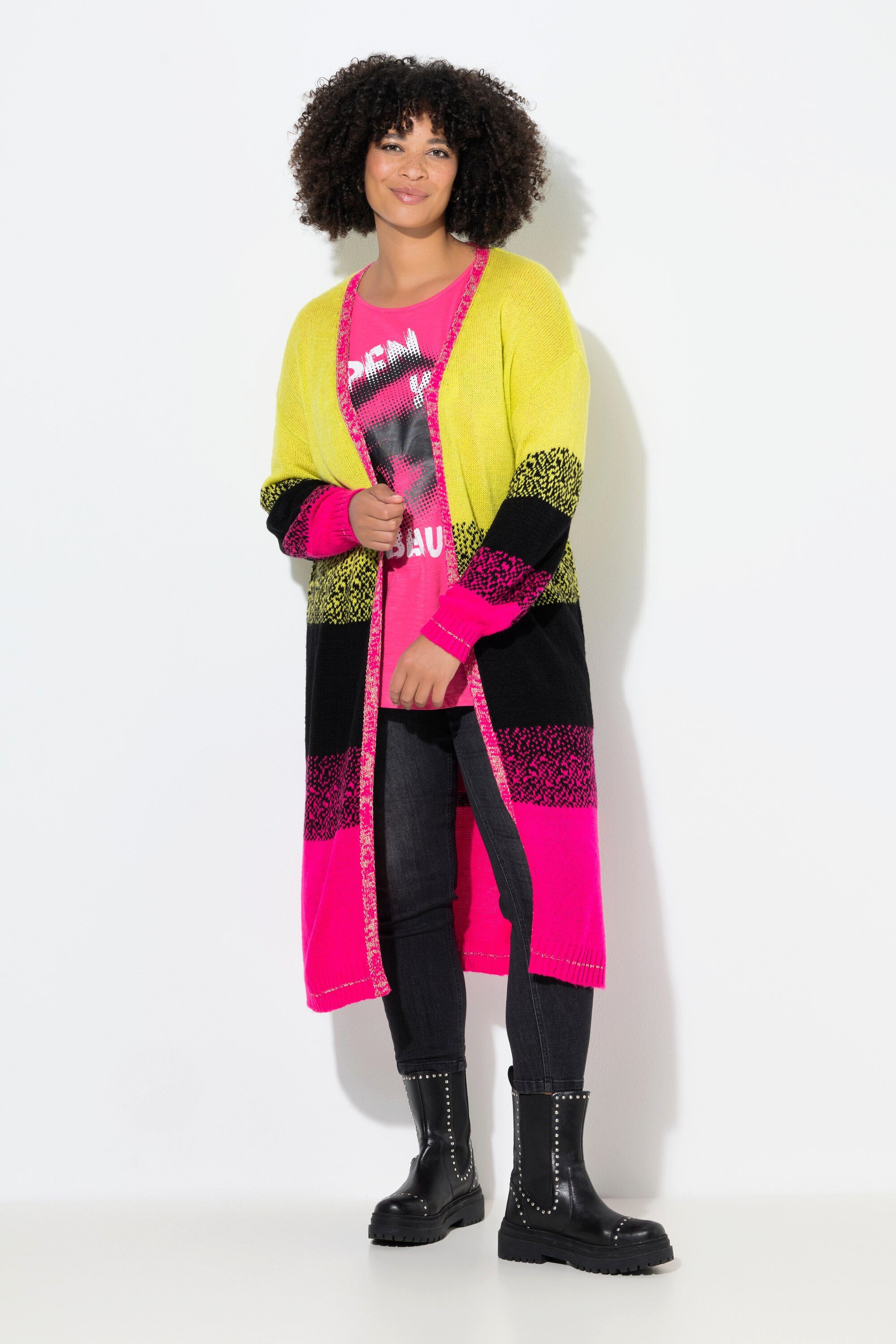 Angel of Style Strickjacke Long-Strickjacke Blockstreifen-Farbverlauf günstig online kaufen