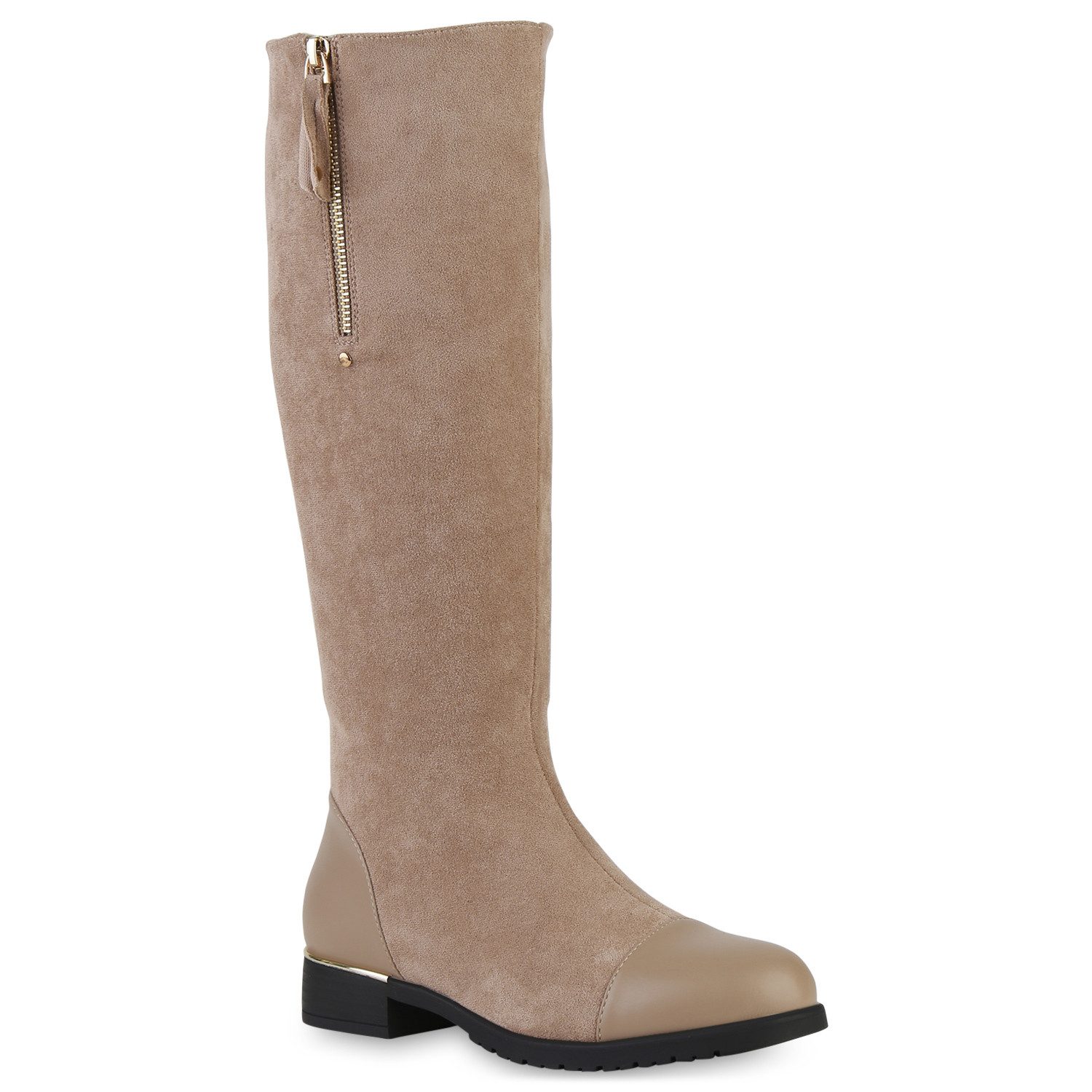 VAN HILL 840545 Stiefel Damen Leicht Gefütterte Klassische Stiefel Profil-Sohle