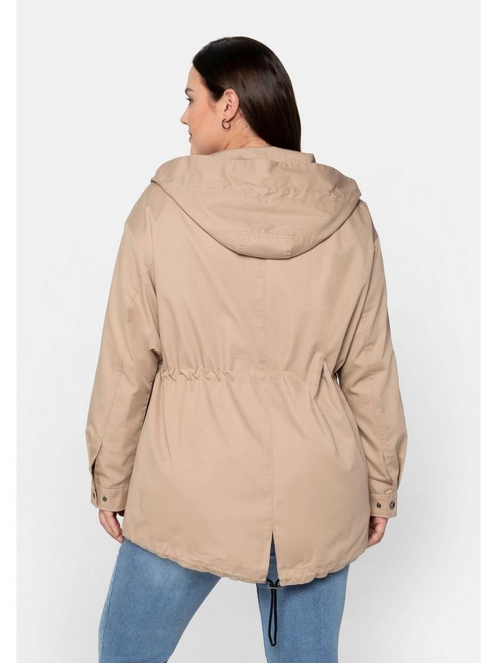 Sheego Parka Große Größen aus leichter, wasserabweisender Twill-Qualität