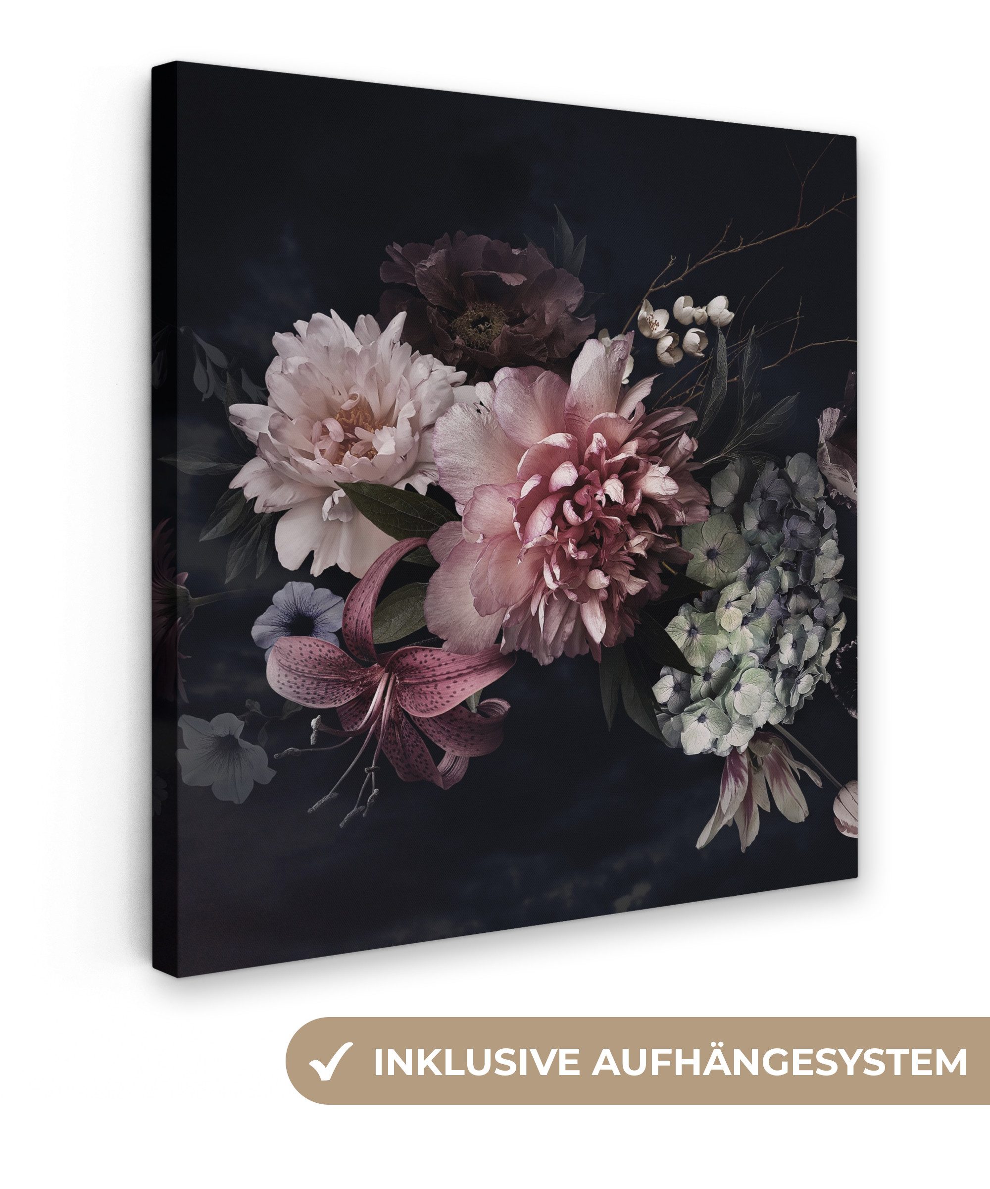OneMillionCanvasses® Leinwandbild Blumen - Vintage - günstig online kaufen