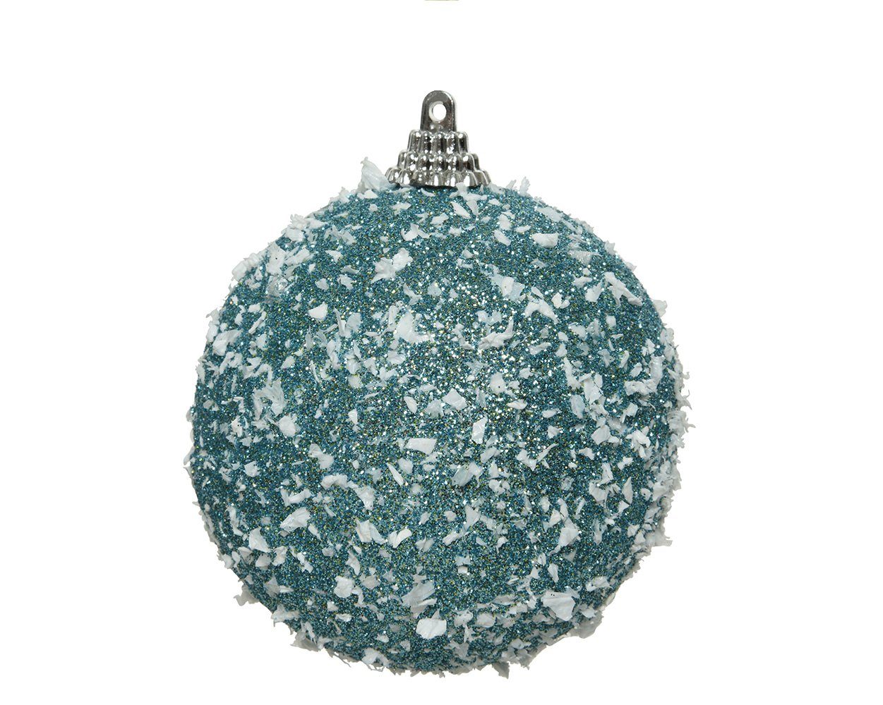 8cm 12er Decoris Weihnachtskugeln dämmerungsblau, Glitzer Kunststoff season decorations mit Set Christbaumschmuck,