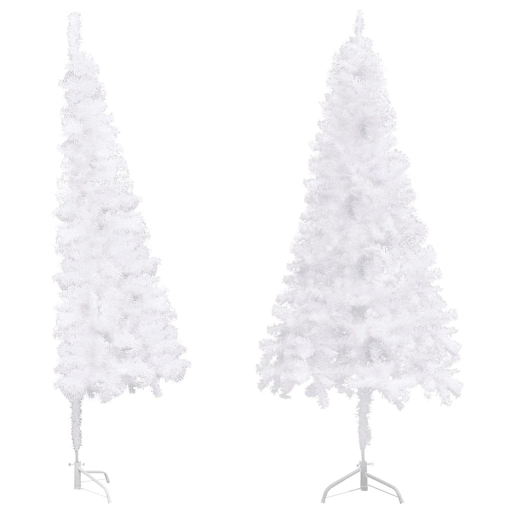 furnicato Künstlicher Weiß Künstlicher Eck-Weihnachtsbaum 150 PVC Weihnachtsbaum cm