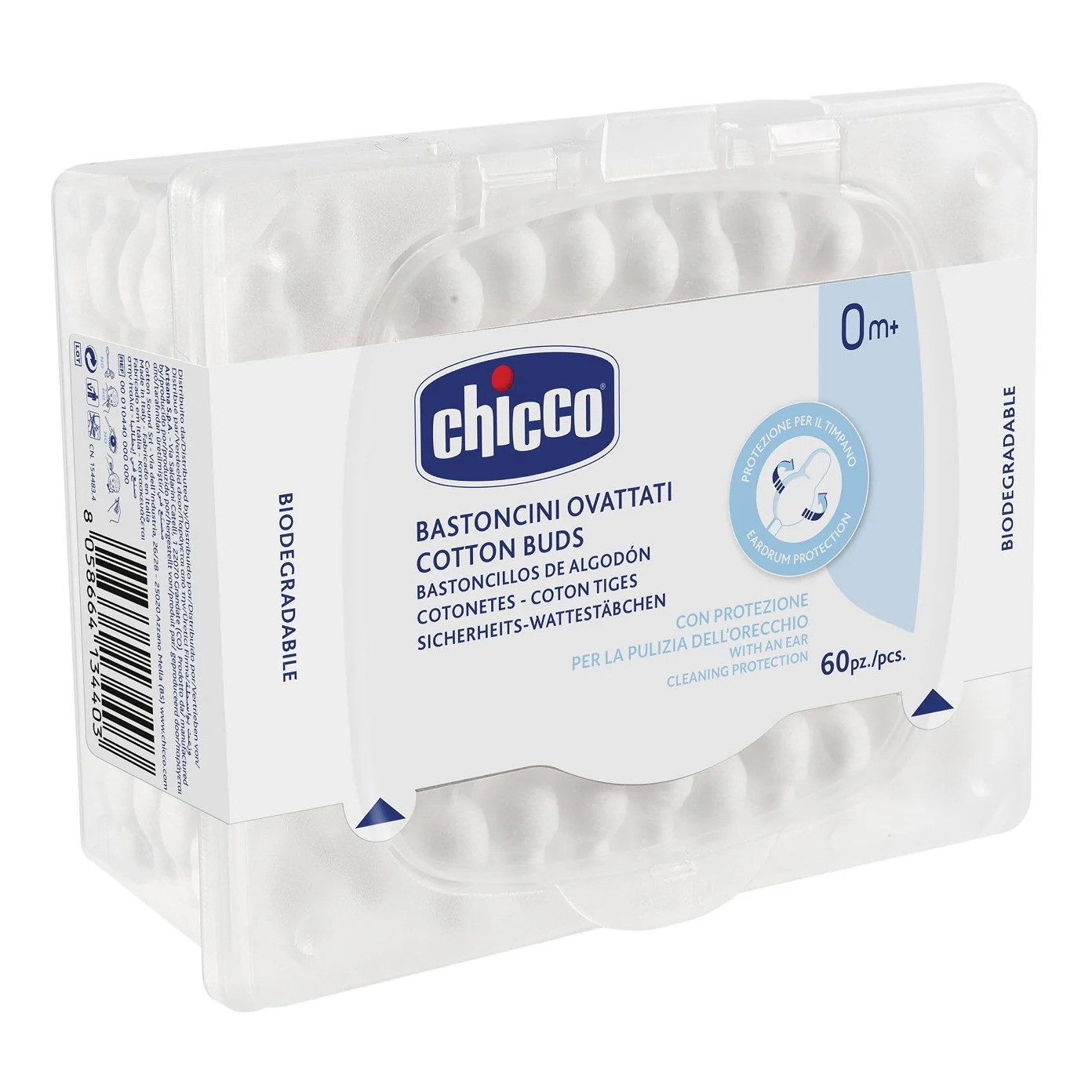 Artsana Wattestäbchen Ohrstäbchen 60 Stück.