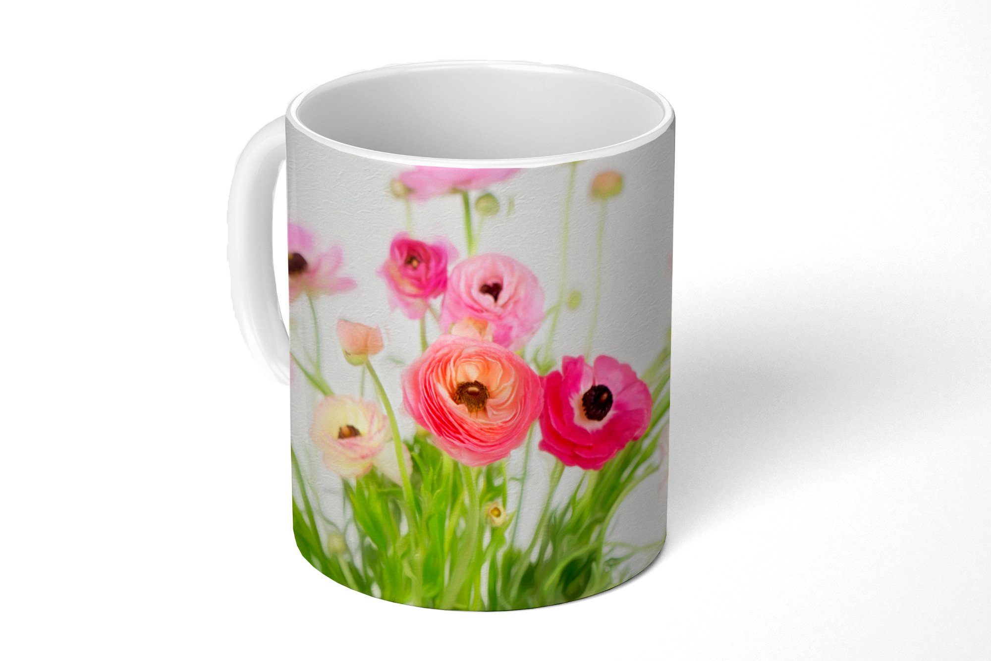 MuchoWow Tasse Blumen - Keramik, Teetasse, Becher, Kaffeetassen, Frühling, Teetasse, - Stillleben Geschenk