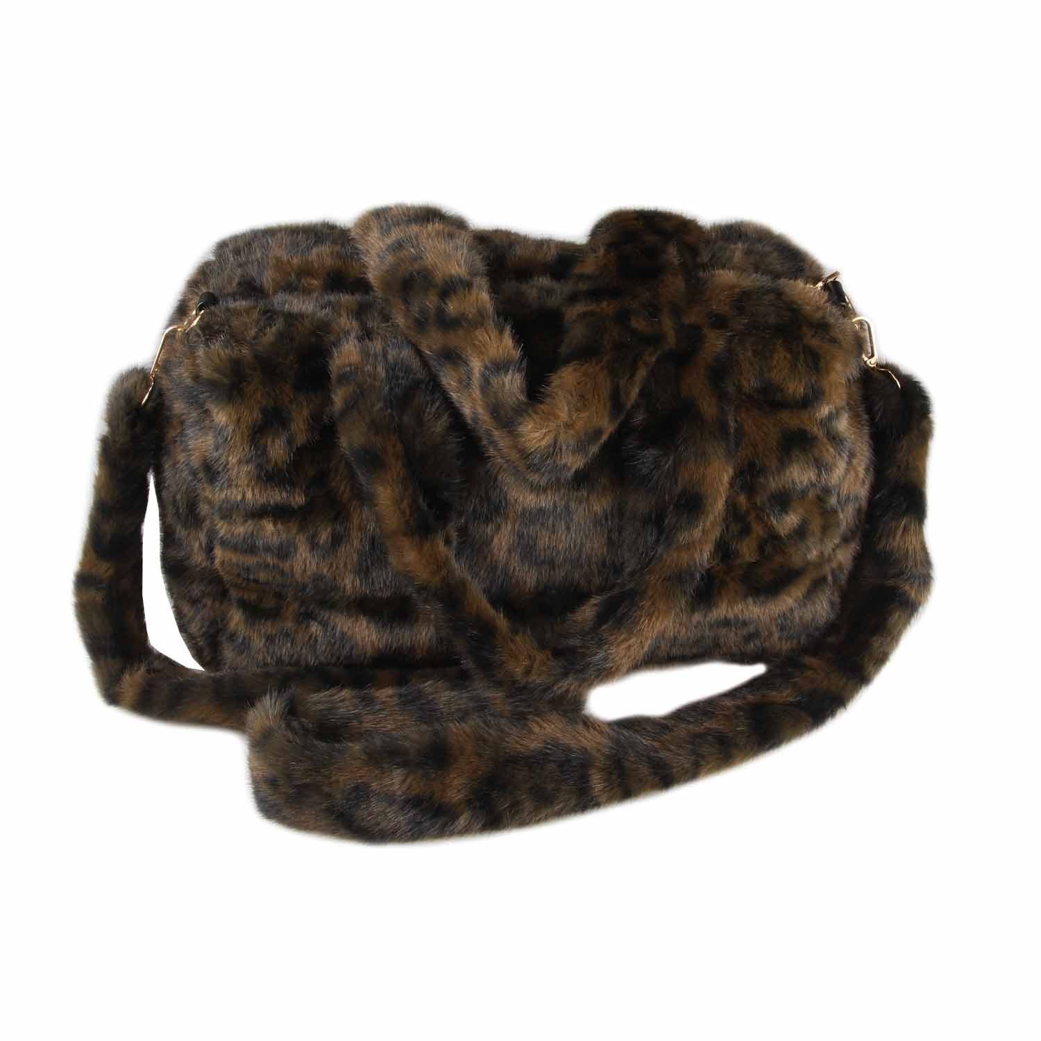 ITALYSHOP24 Schultertasche Damen Leo Tasche Handtasche PELZTASCHE Shopper T günstig online kaufen