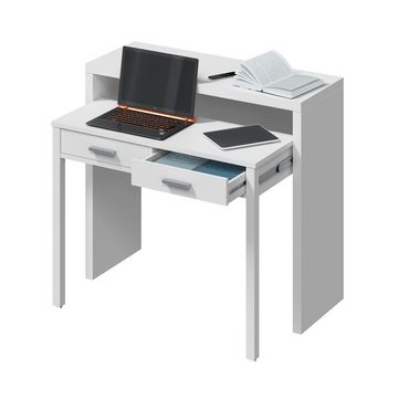 habeig Regal-Schreibtisch Schreibtisch + Kommode in einem, ausziehbar, 99x88x36/66cm, ausziehbar