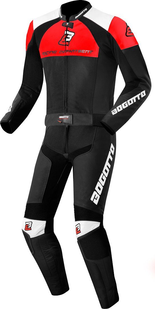 Bogotto Motorradkombi Losail 2-Teiler Motorrad Lederkombi reißverschluss