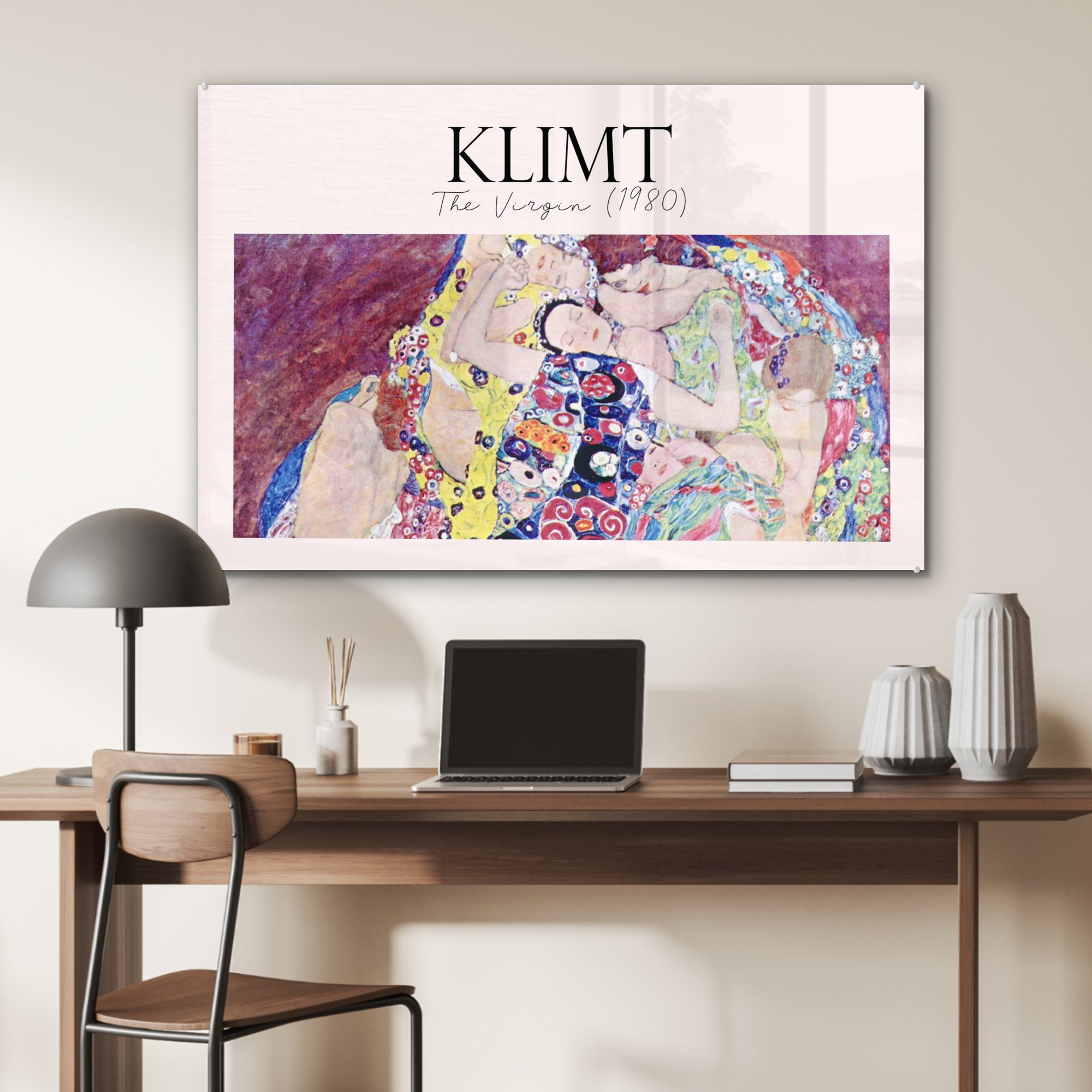 MuchoWow Acrylglasbild Kunst & Wohnzimmer - Klimt (1 St), Alte Meister, - Schlafzimmer Gustav Acrylglasbilder