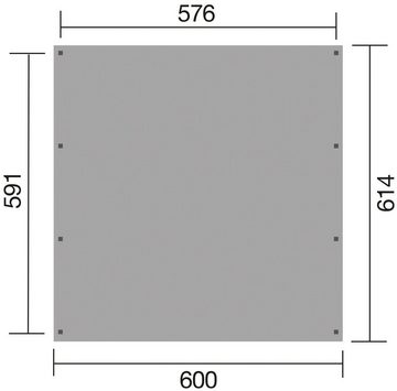 weka Doppelcarport 609 Gr. 1, BxT: 600x614 cm, 214 cm Einfahrtshöhe