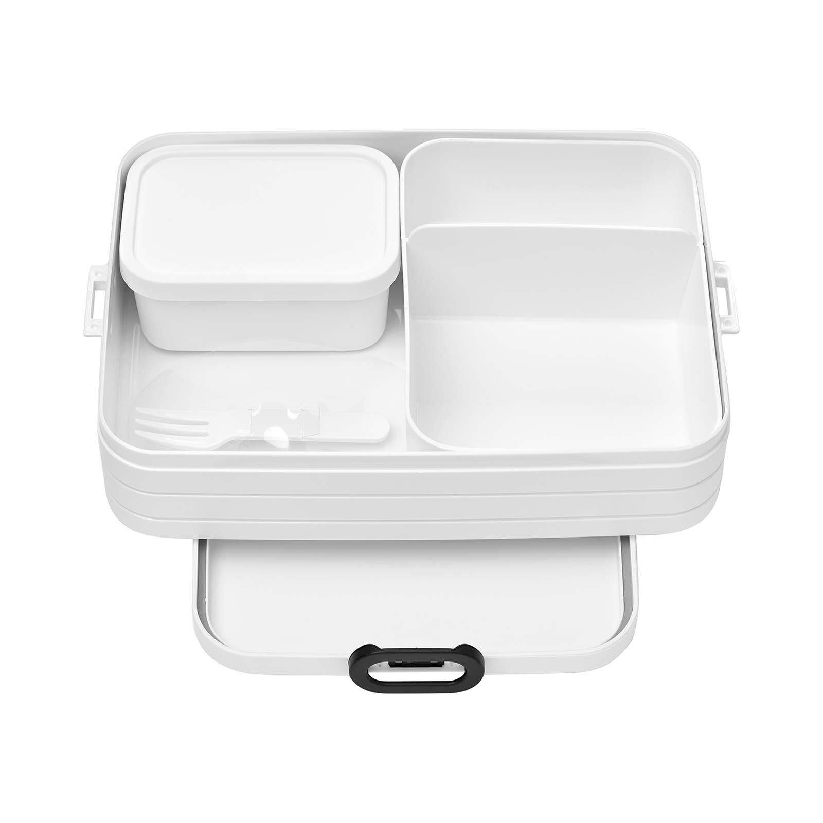 Mepal Lunchbox Take a Break Large Bento-Lunchbox 1500 ml, Material-Mix, (1-tlg), Spülmaschinengeeignet Weiß