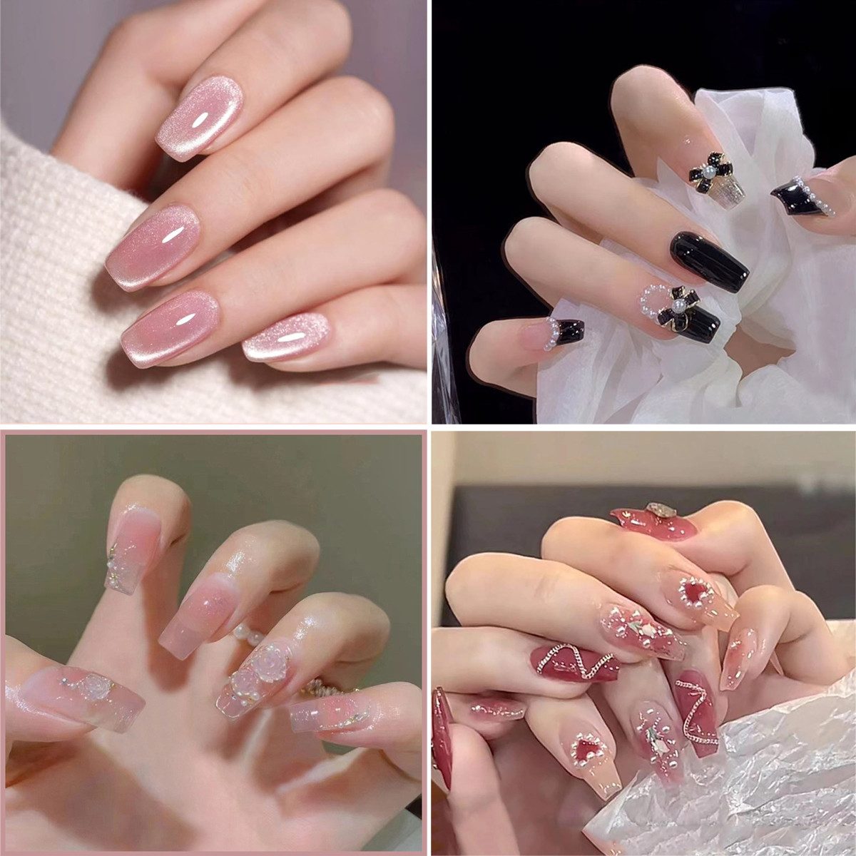 Kunstfingernägel Nageldekoration 24Pcs 4 Arten