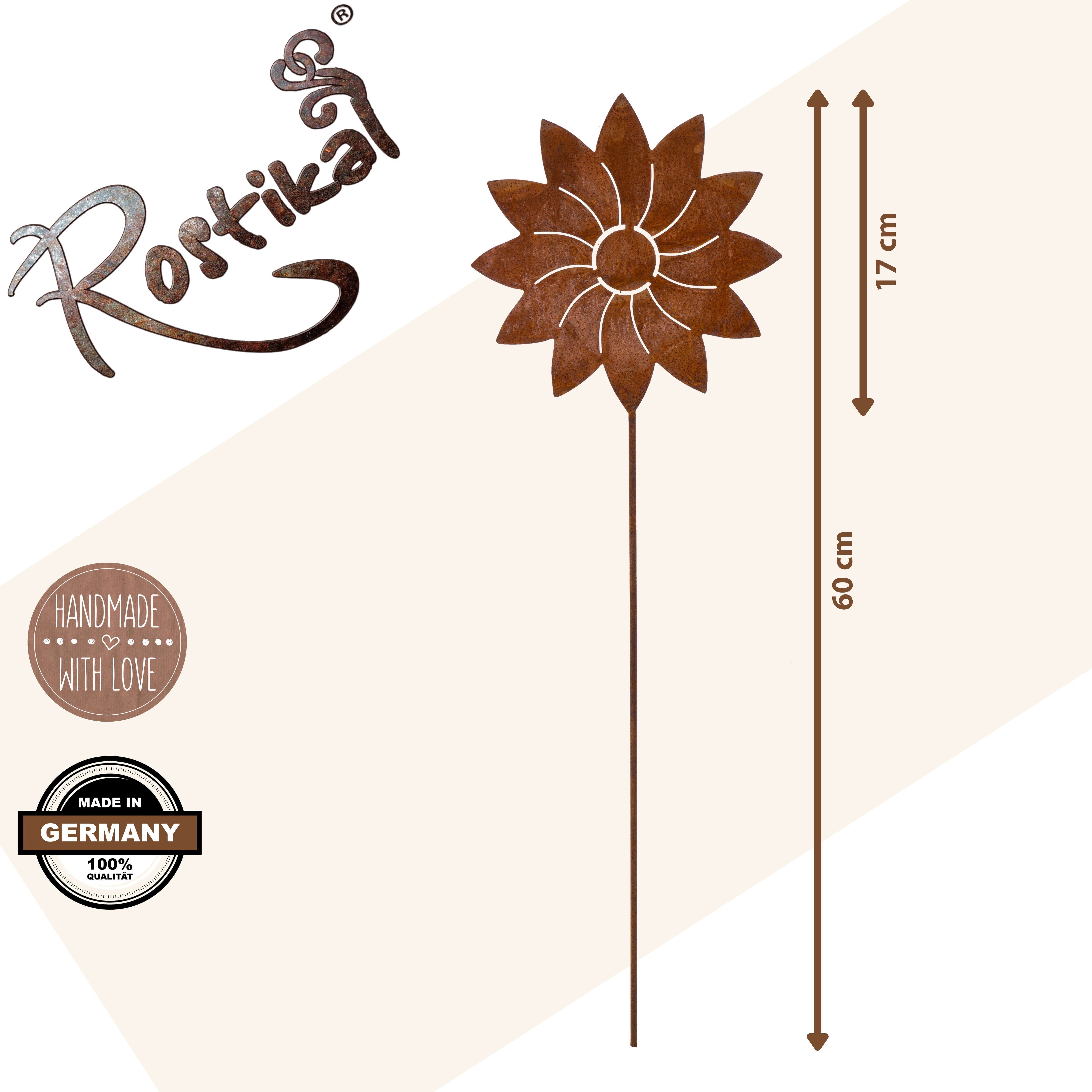 Rostikal Gartenstecker Rost Deko Blumen Edelrost günstig online kaufen