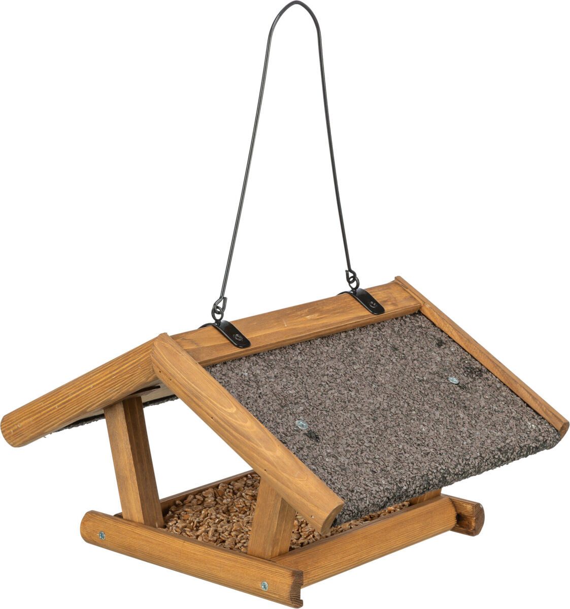 TRIXIE Vogelhaus Vogelfutterhaus zum Aufhängen - braun - 30 × 18 × 28 cm