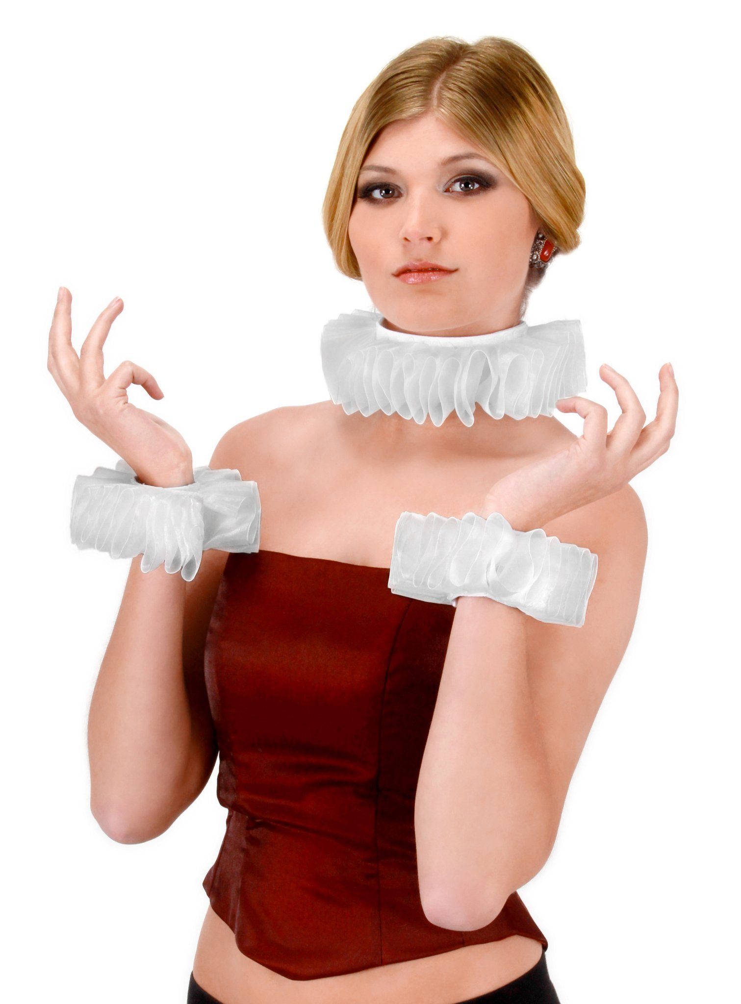 Elope Piraten-Kostüm Renaissance Accessoire Set, Kragen und Manschetten als perfekte Kostümergänzung