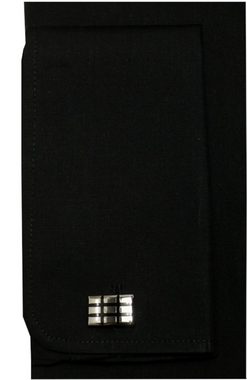 Huber Hemden Smokinghemd HU-1021 Kläppchen-Kragen Fliege schwarz oder silber Manschettenknopf