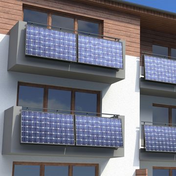 HOME DELUXE Solaranlage Balkonkraftwerk LUX, 820,00 W, (2 x 410 W, inkl. 2 Solarpaneele, 1 Wechselrichter, Balkonhalterung), Mini-Photovoltaik-Anlage, Balkonanlage, Solaranlage, Mini PV