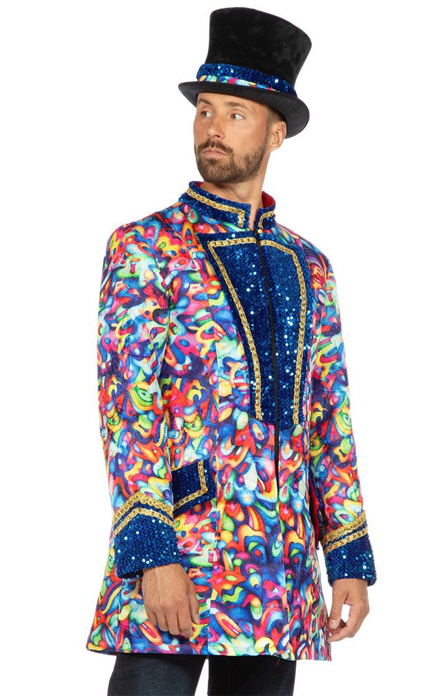 Karneval-Klamotten Kostüm Festliche Jacke große Größen blau Herrenkostüm, Plus Size Karneval Frack Herrenkostüm Prunksitzung Partnerkostüm