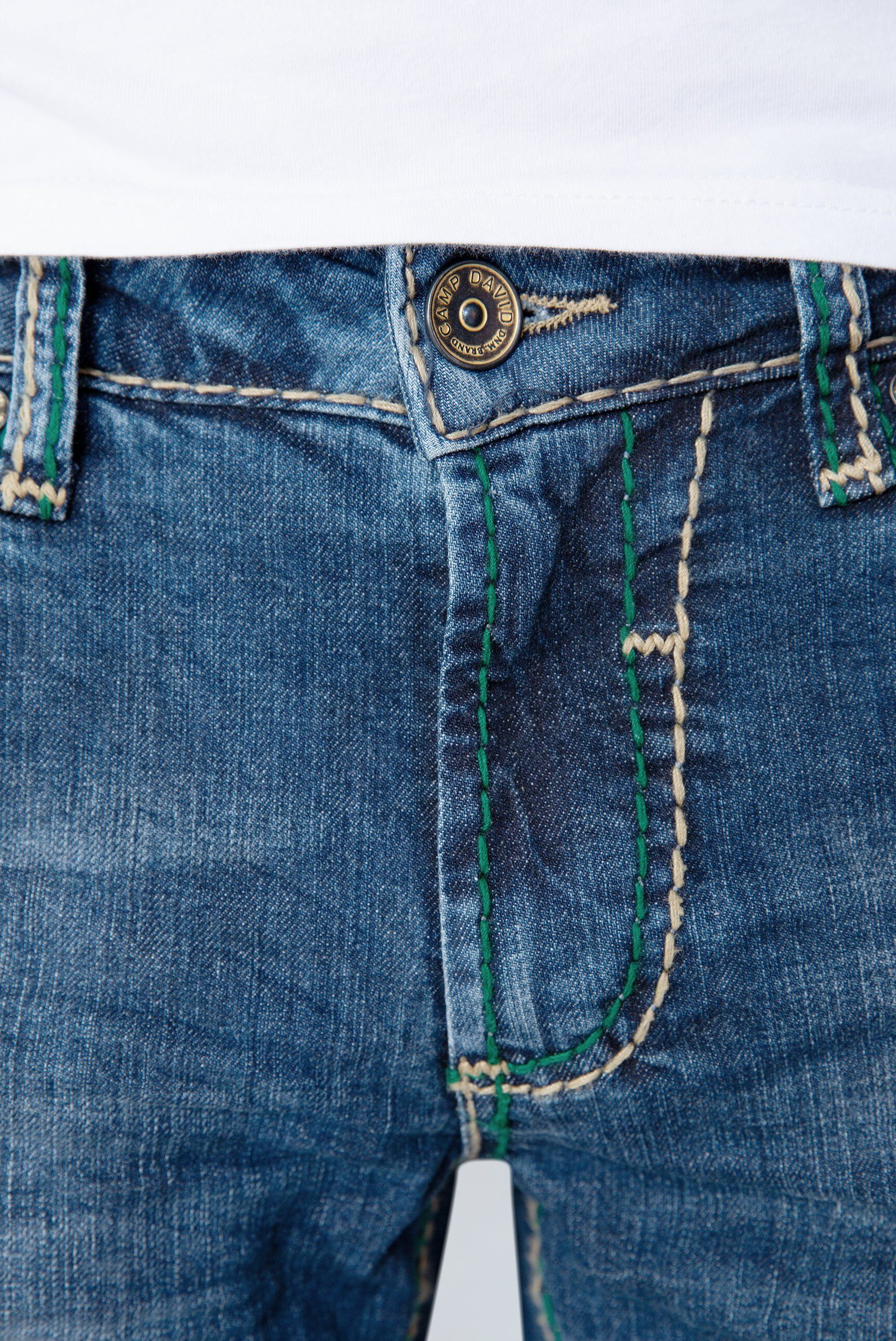 CAMP DAVID Regular-fit-Jeans NI:CO Used-Waschung mit