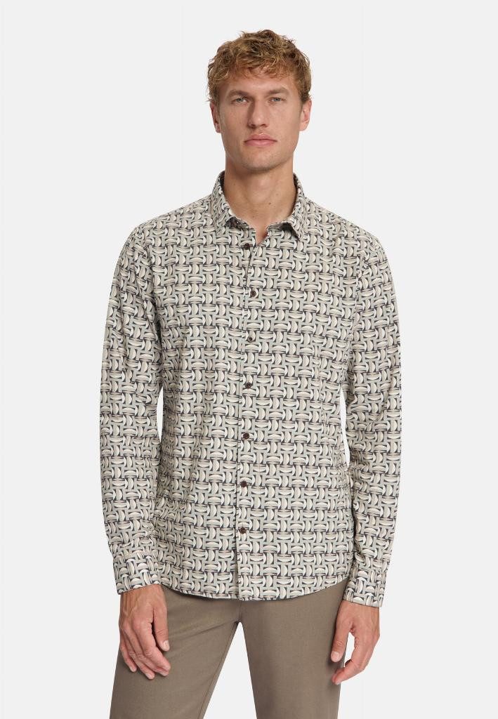 NO EXCESS Langarmhemd Shirt Allover Printed