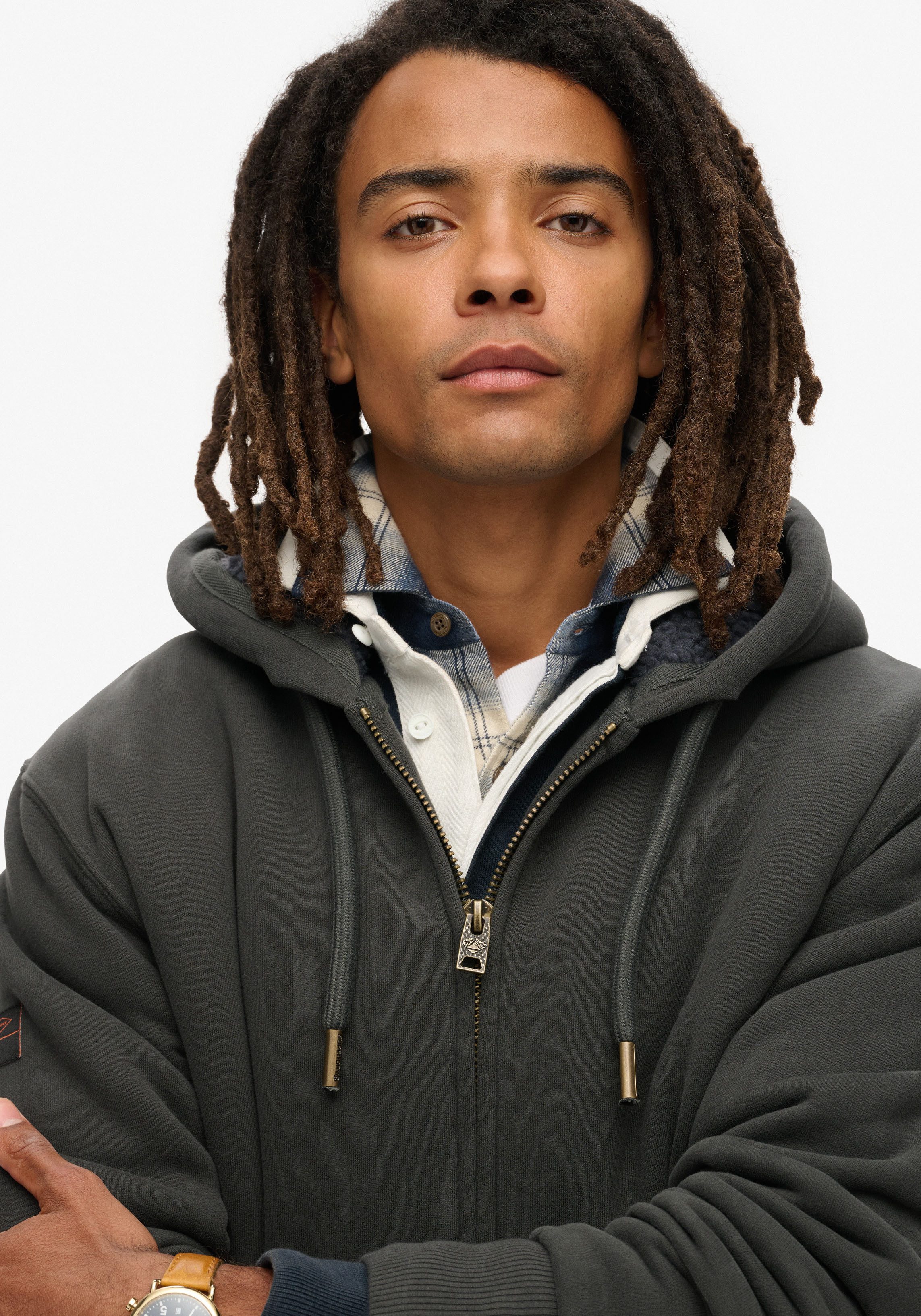 Superdry Kapuzensweatjacke Borg Lined Ziphood günstig online kaufen