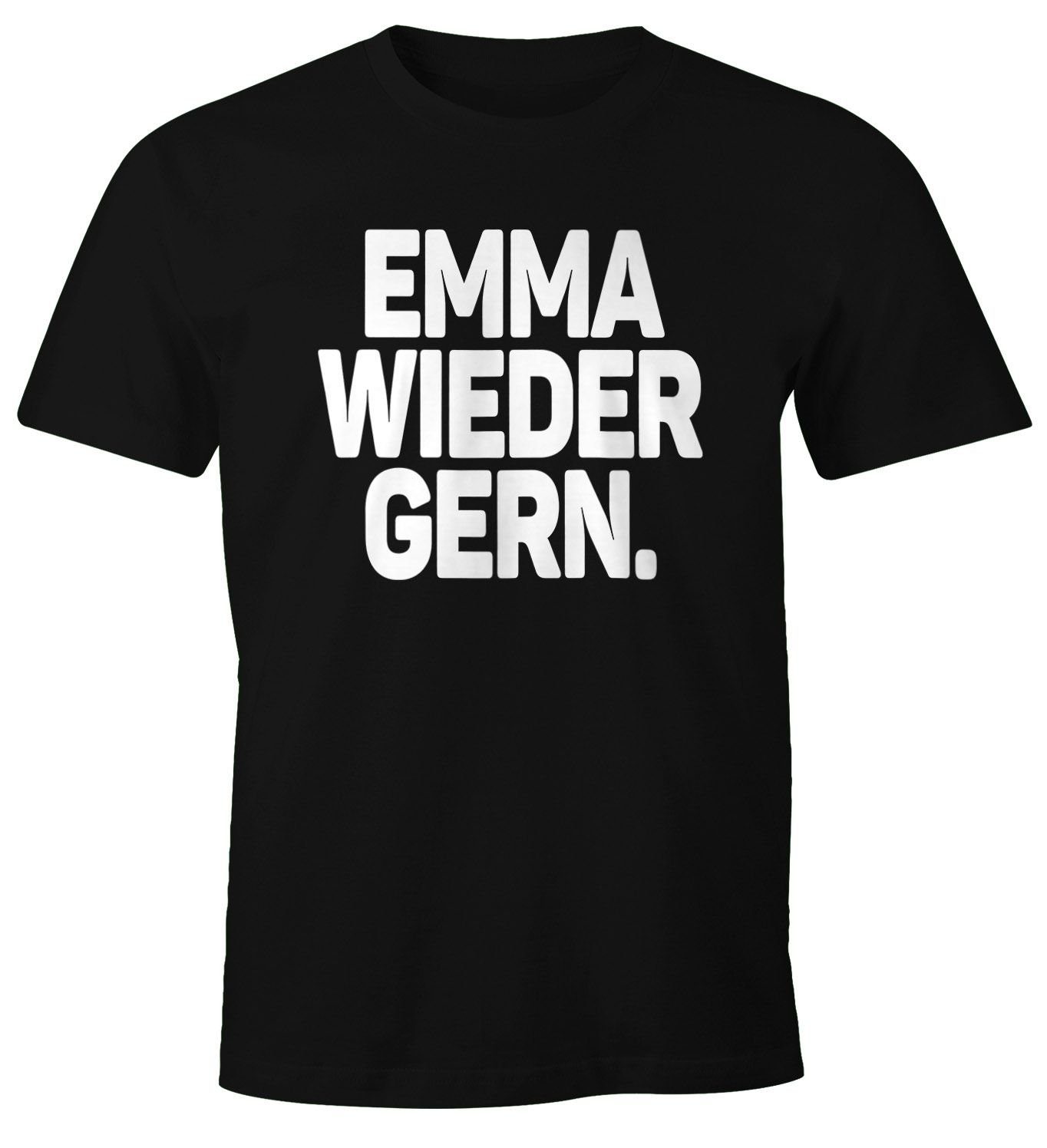 MoonWorks Print-Shirt »Herren T-Shirt Spruch Emma wieder gern Fun-Shirt  Party Festival Techno Rave Oberteil Moonworks®« mit Print online kaufen |  OTTO