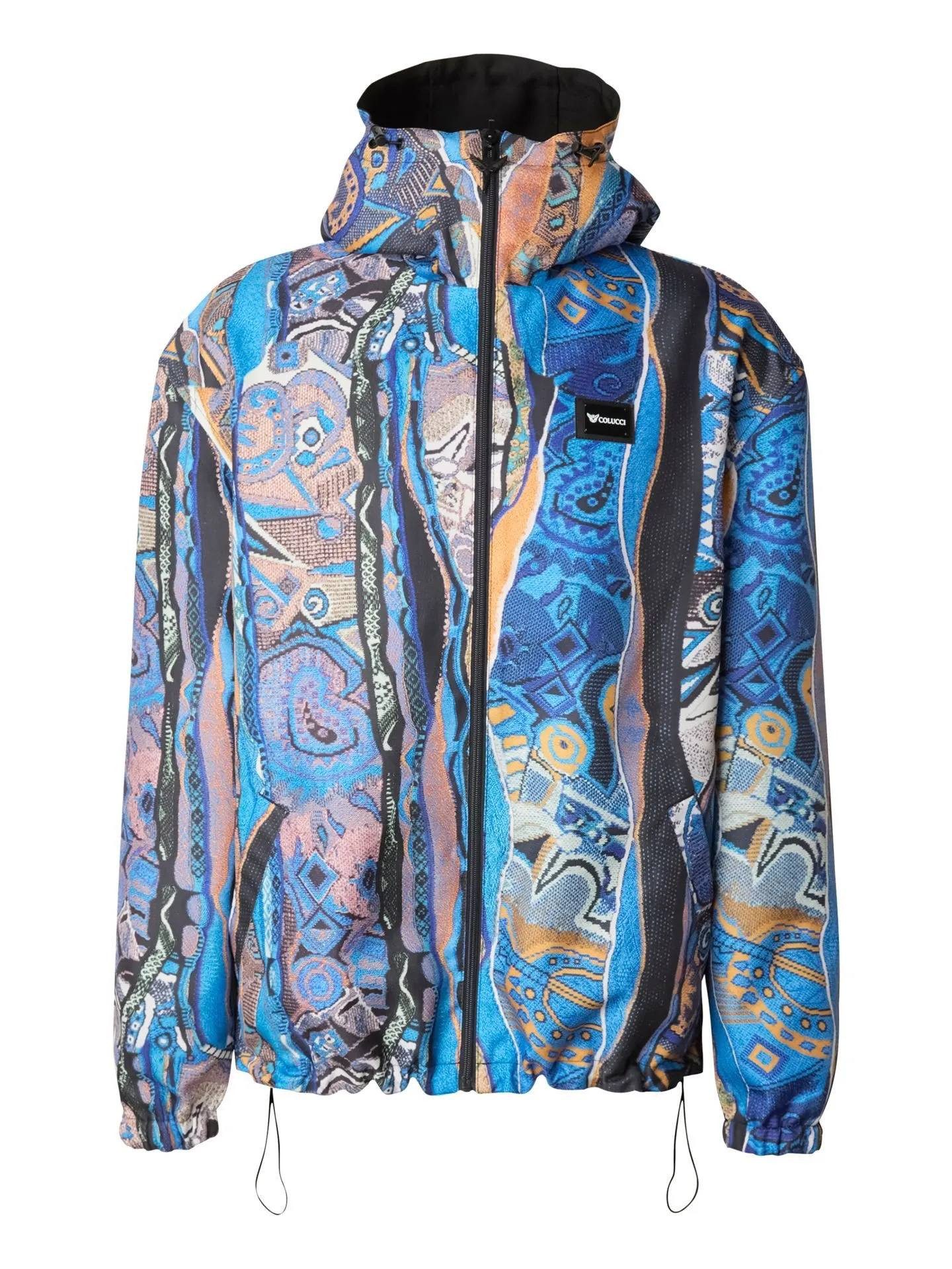 COLUCCI Windbreaker Jacke Colucci Reversible Signature Allover-Print außen, clean innen