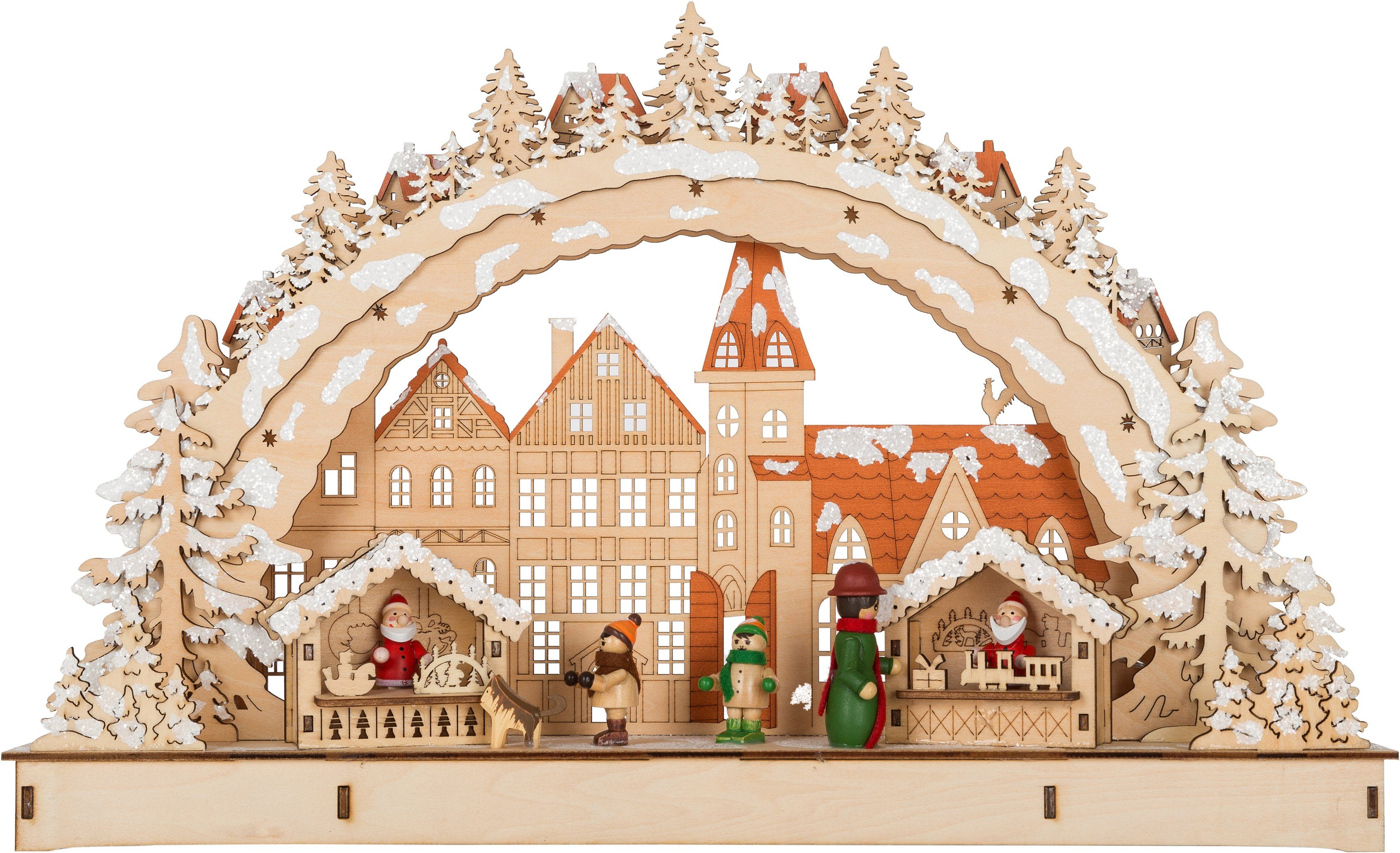 LED Schwibbogen & mit Weihnachtsdeko (1-tlg), Beleuchtung, Myflair Höhe ca. aus Holz, Accessoires Möbel LED cm 28