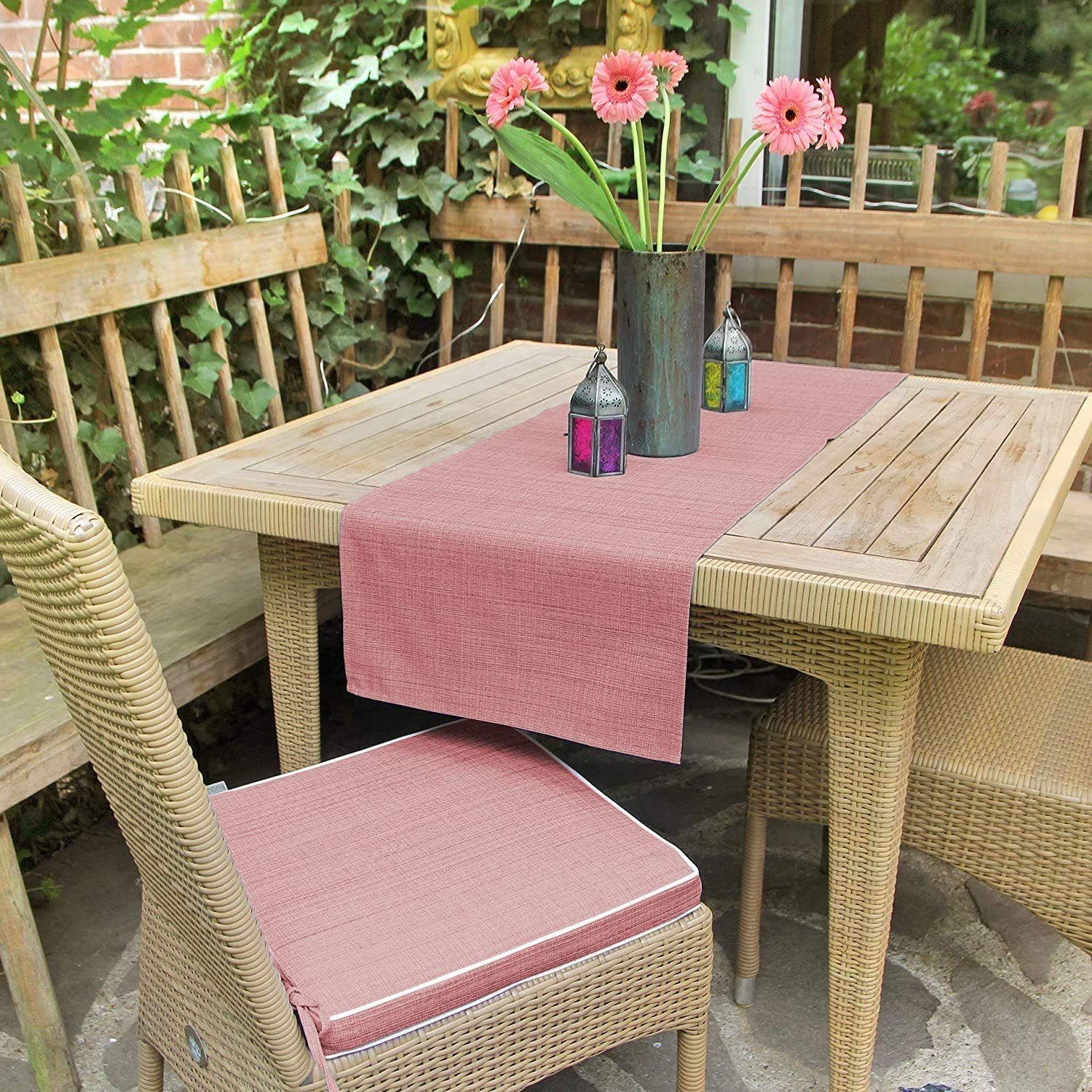 Delindo Lifestyle Tischläufer SAMBA, rosa g/m² UV-beständig, Fleckabweisend, 230