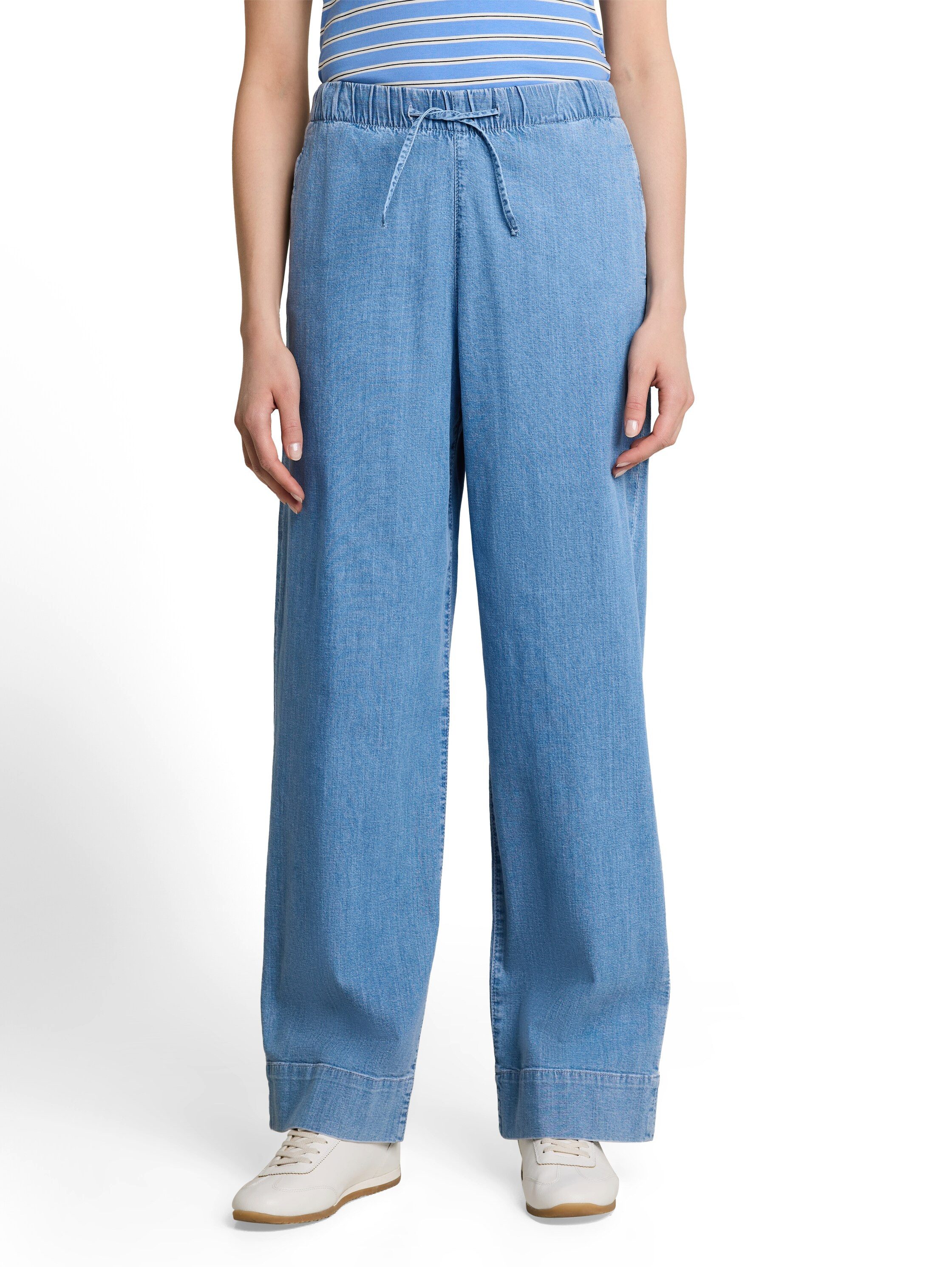 TOM TAILOR Denim Weite Jeans mit elastischem Bund