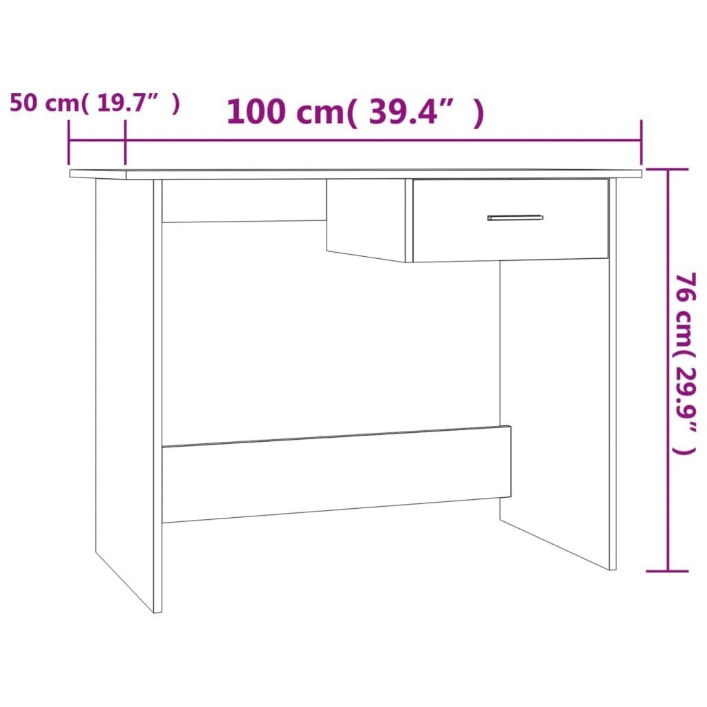 100×50×76 Betongrau cm furnicato Schreibtisch Holzwerkstoff