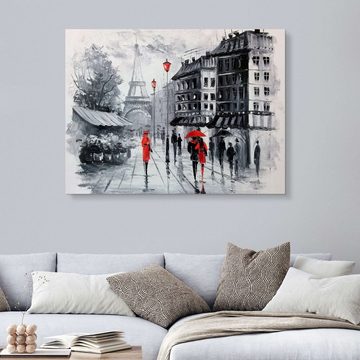 Posterlounge XXL-Wandbild Olha Darchuk, Die Straßen von Paris, Wohnzimmer Malerei