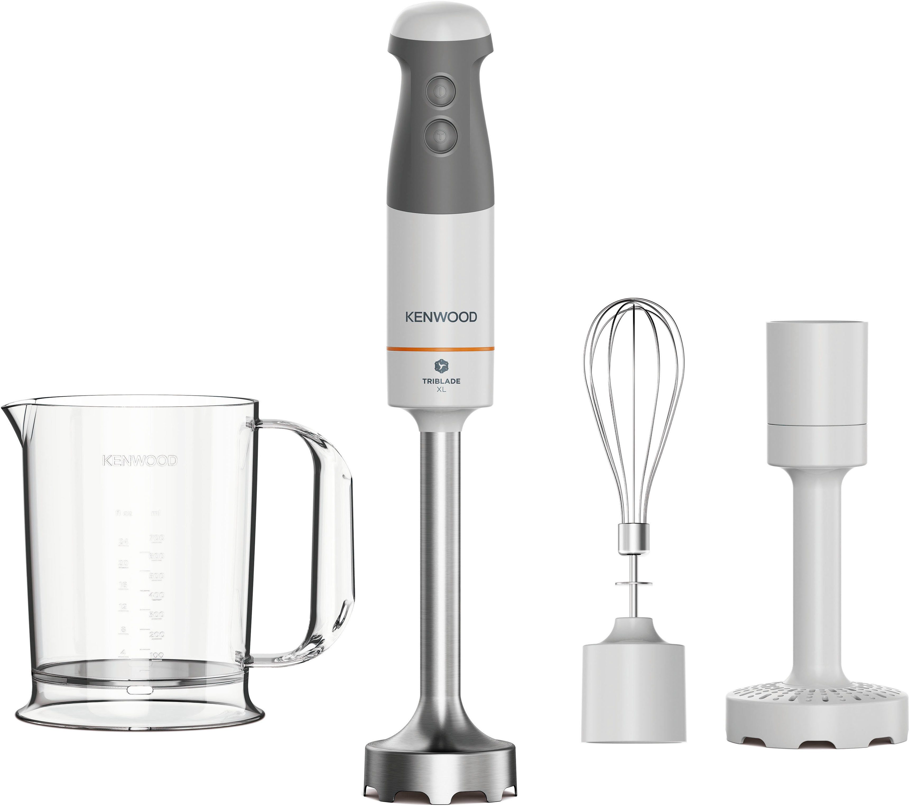 KENWOOD Stabmixer HBM40.006WH Triblade XL, 850 W, 850 Watt, inkl. 3-teiliges Zubehör Set