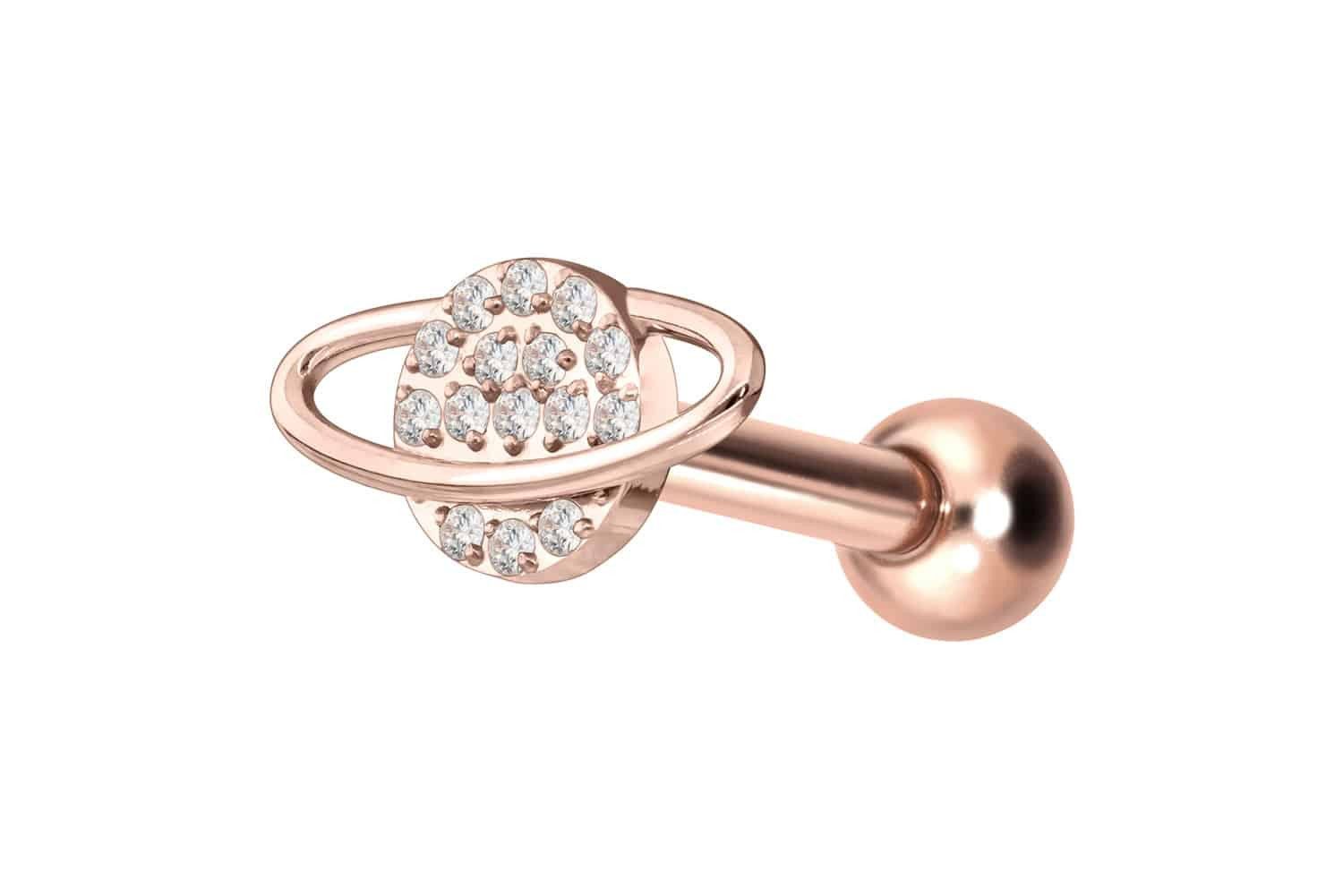 Piercing-Set Titan Ohrpiercing mit Innengewinde KRISTALLPLANET
