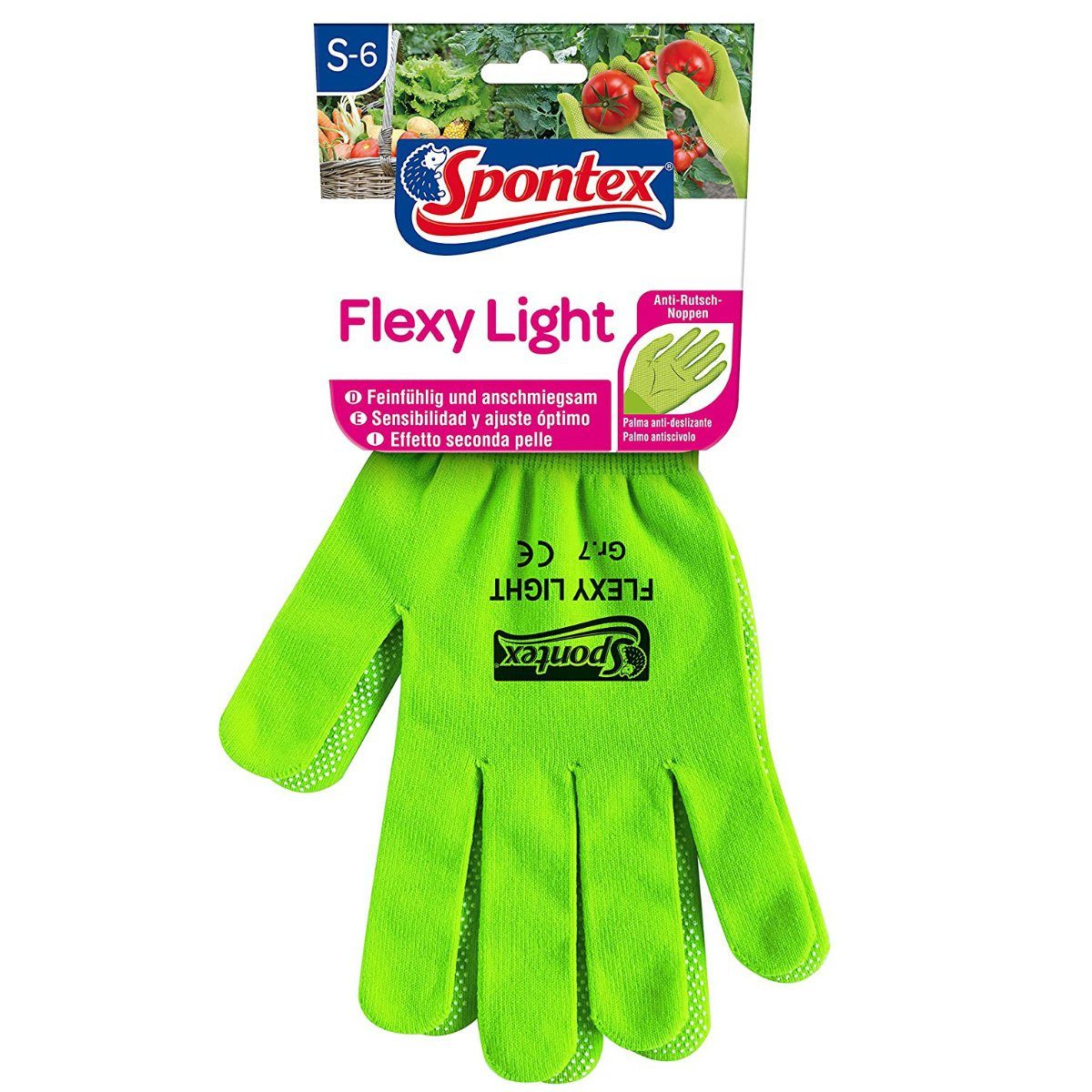 SPONTEX Gartenhandschuhe Aniti-Rutsch Noppen