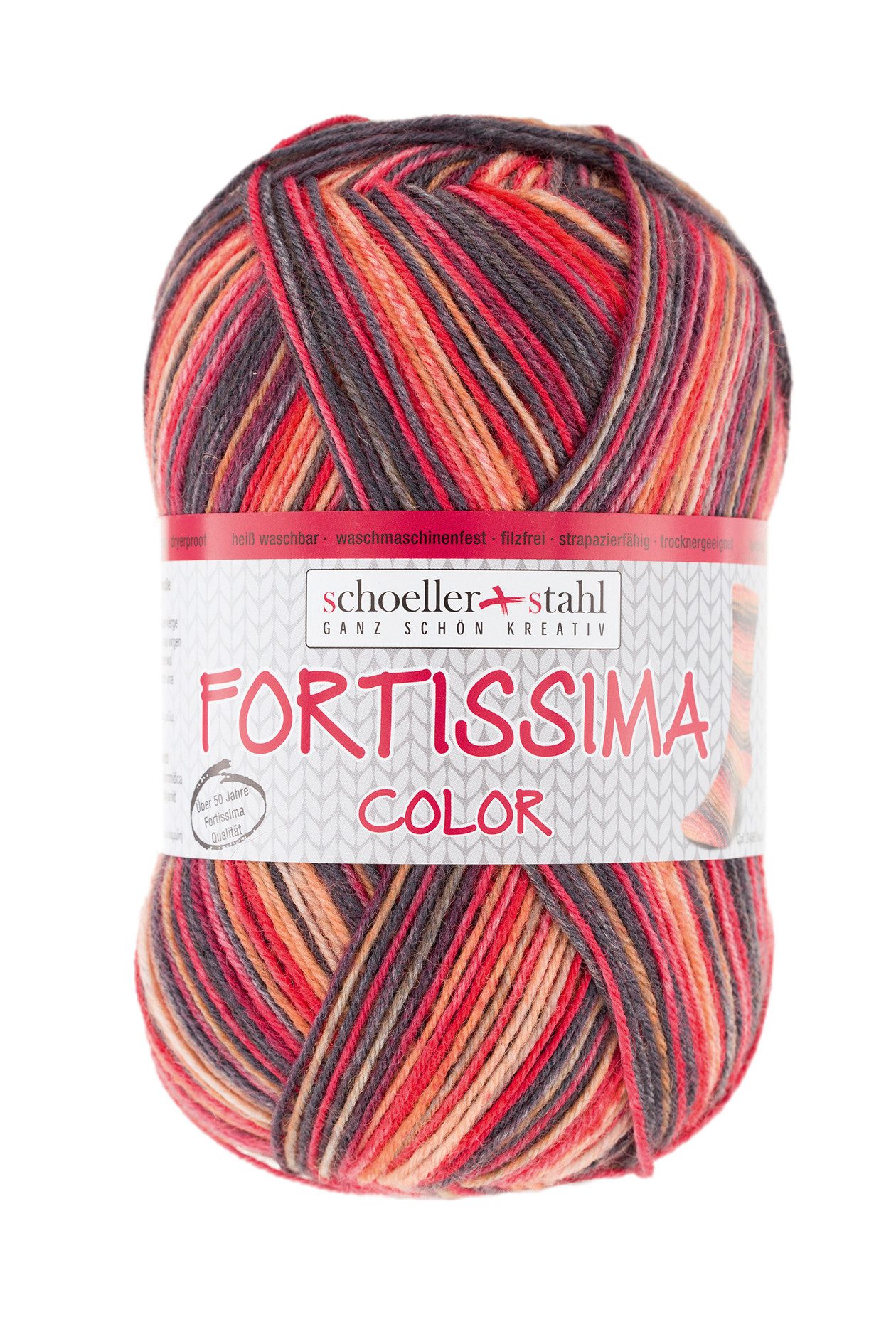 Schoeller + Stahl Fortissima Socka 4-fach Color Häkelwolle, 420 m, pflegeleicht, formstabil und hoher Tragekomfort