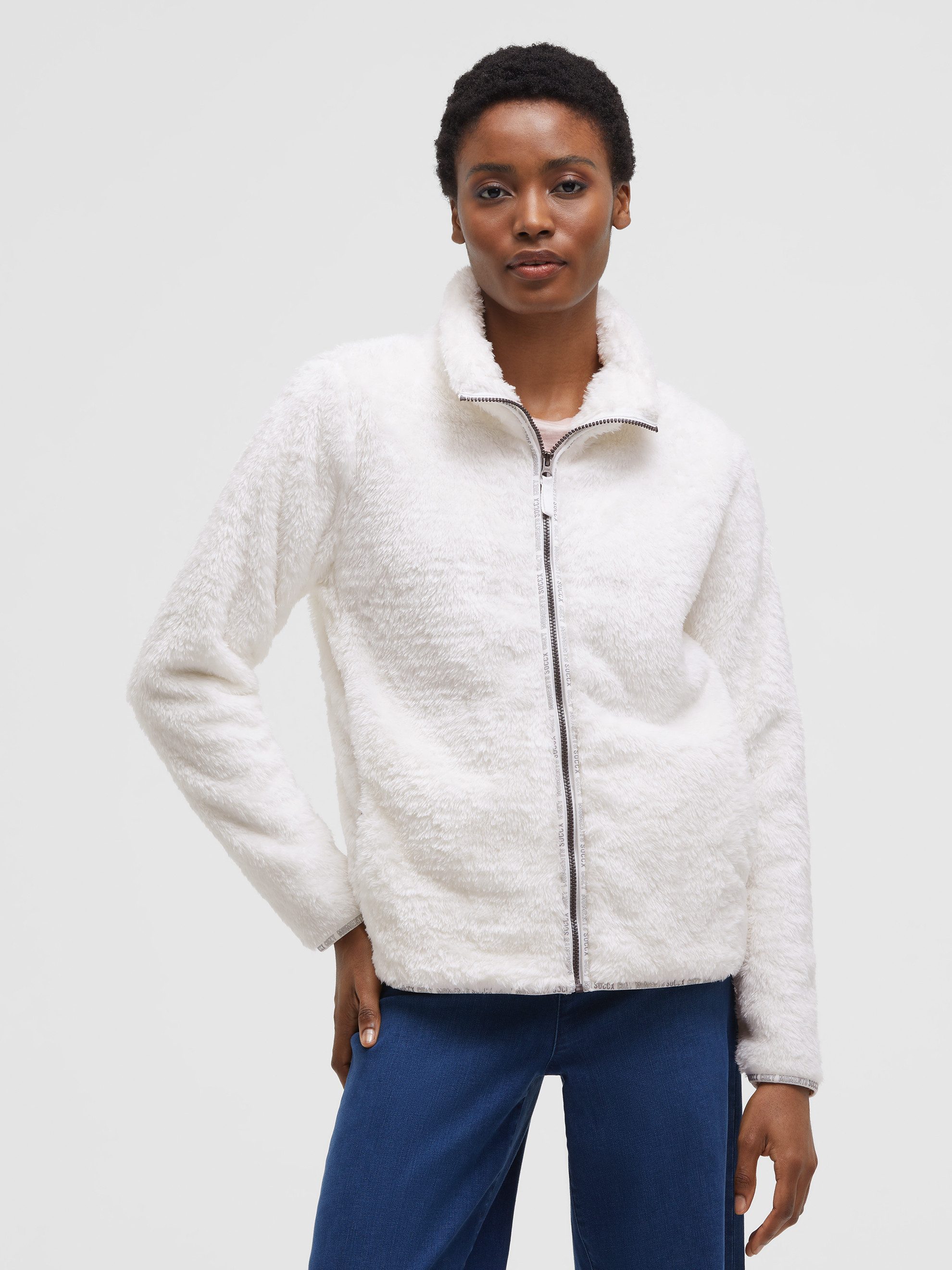 SOCCX Fleecejacke mit Stehkragen