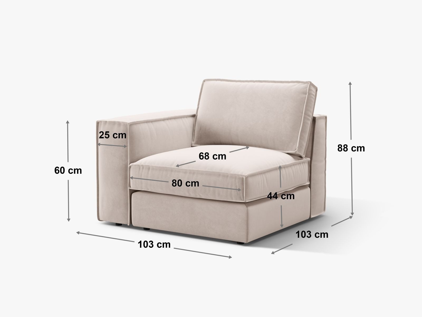 Micadoni Sofa-Eckelement Pola