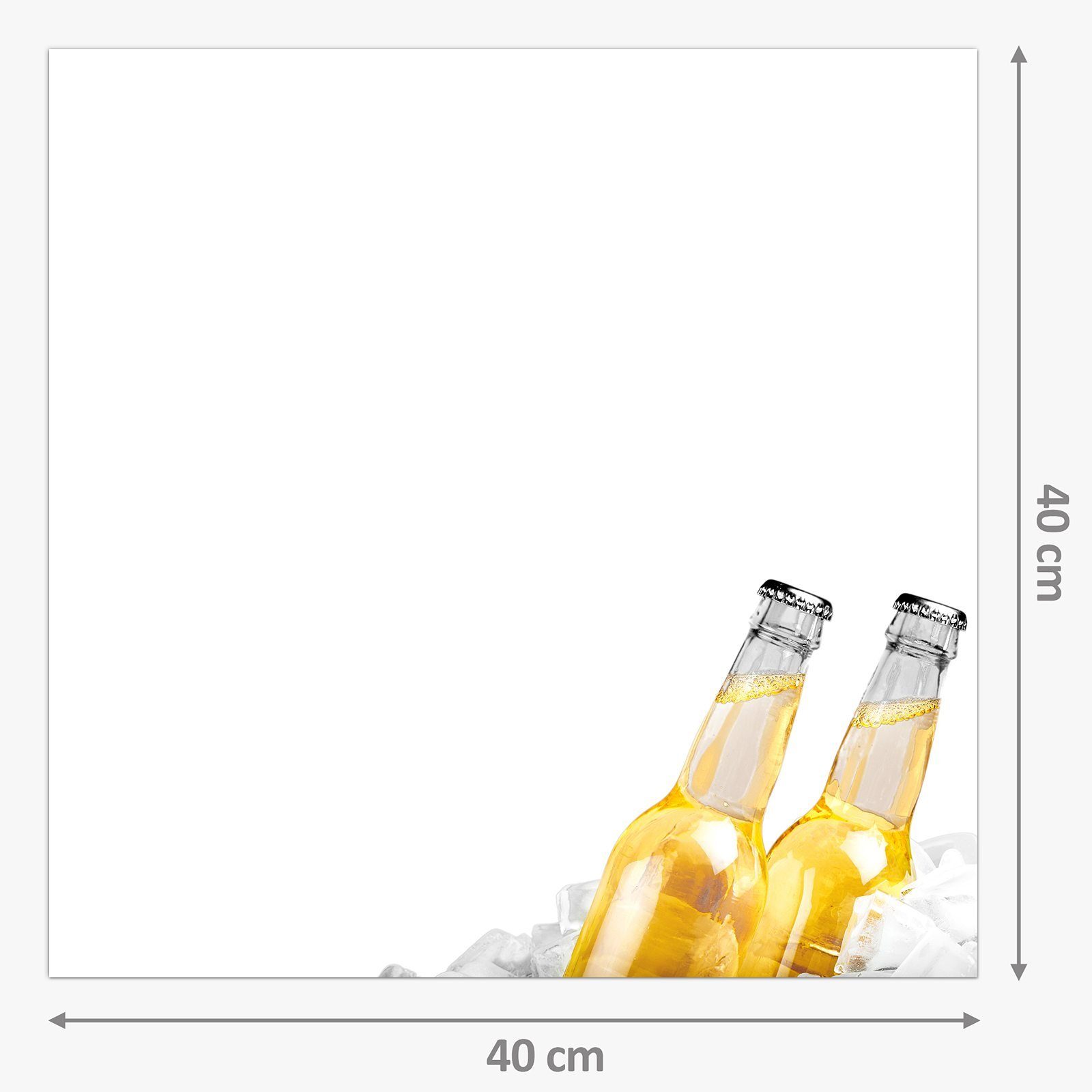 Bier Glas Motiv Primedeco Küchenrückwand Spritzschutz Flaschen mit Küchenrückwand Zwei