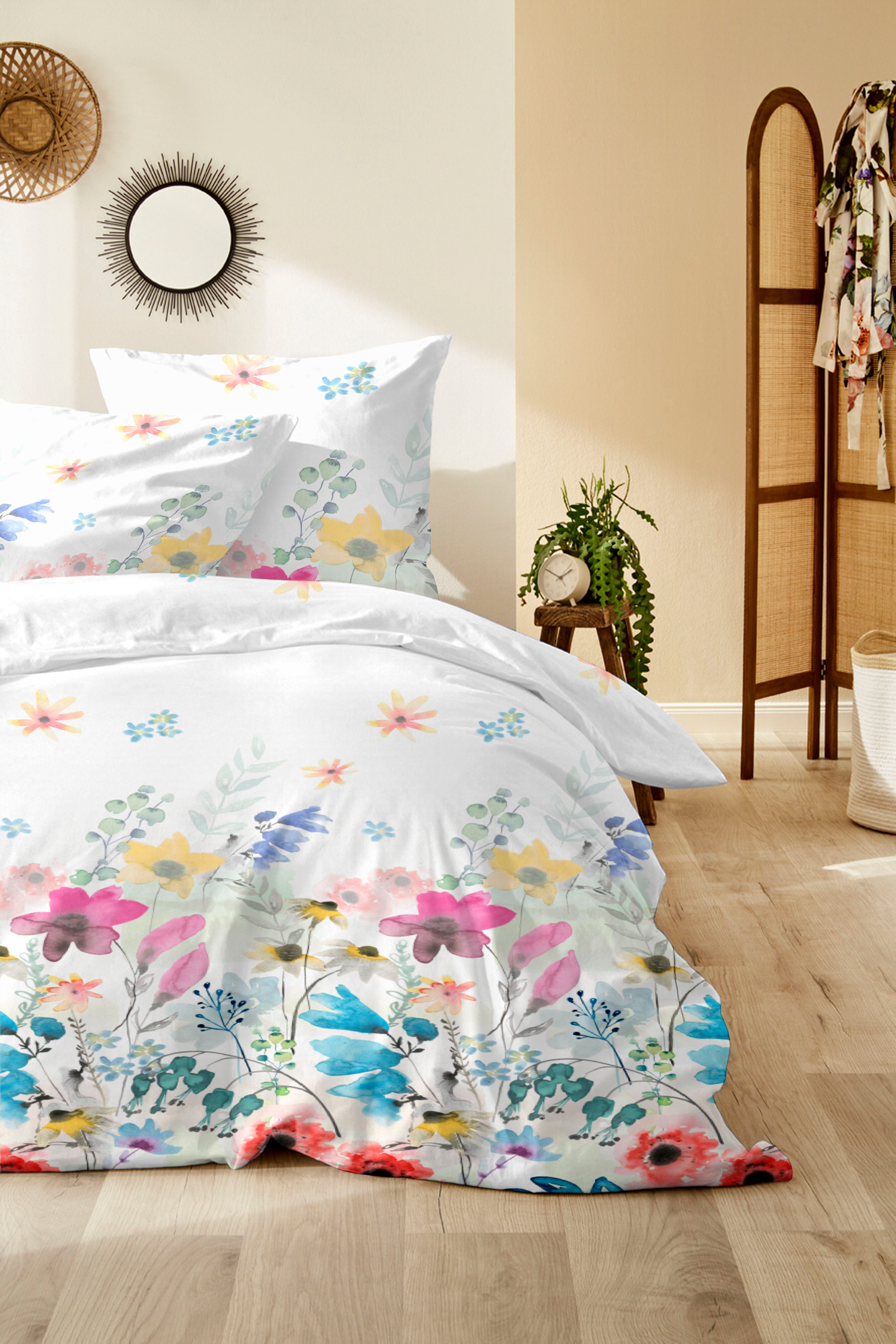 Primera Bettwäsche Mako-Satin-Bettwäsche Alpine Garden, Mako-Satin, günstig online kaufen